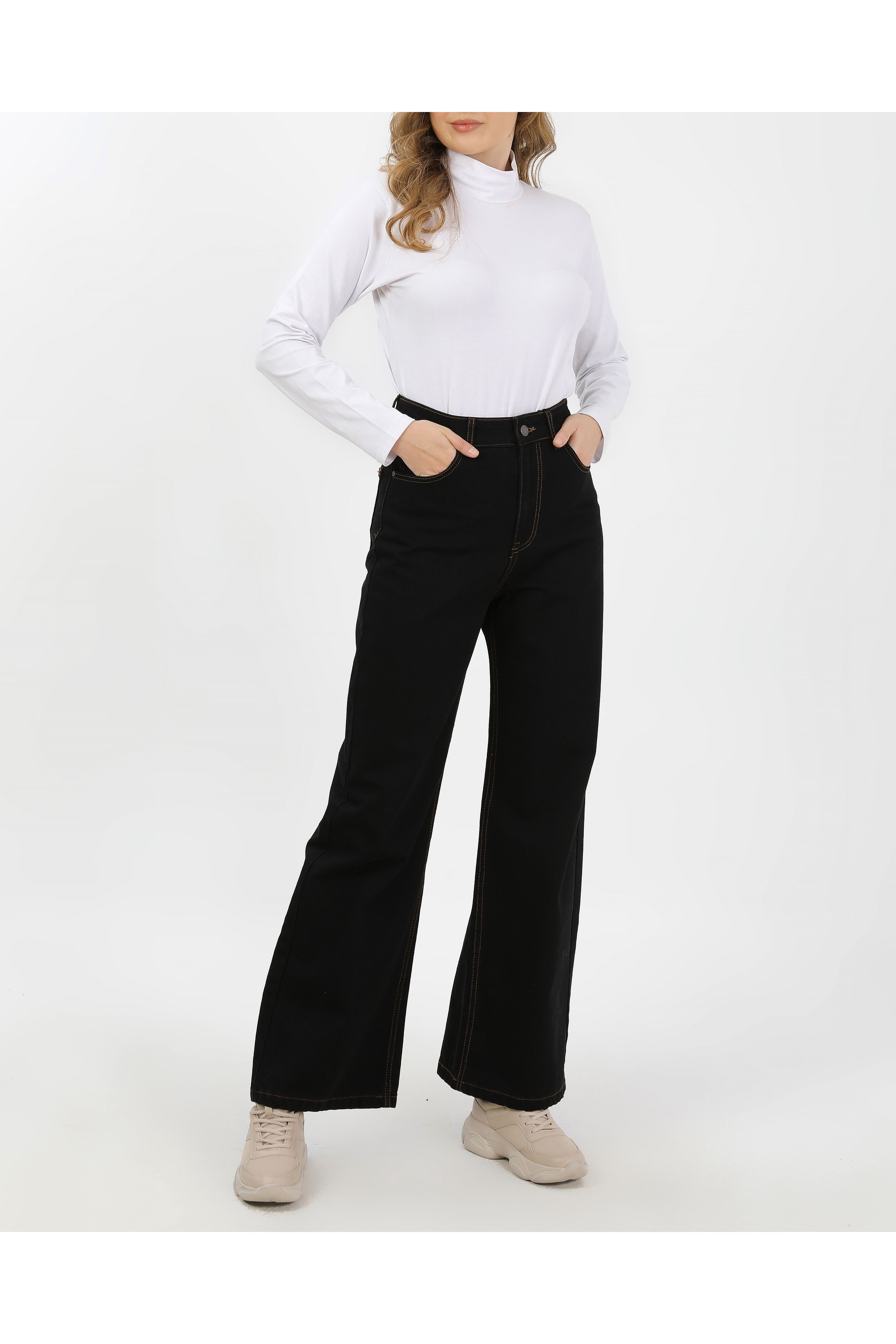 BÜYÜK BEDEN KADIN PANTOLON- SİYAH