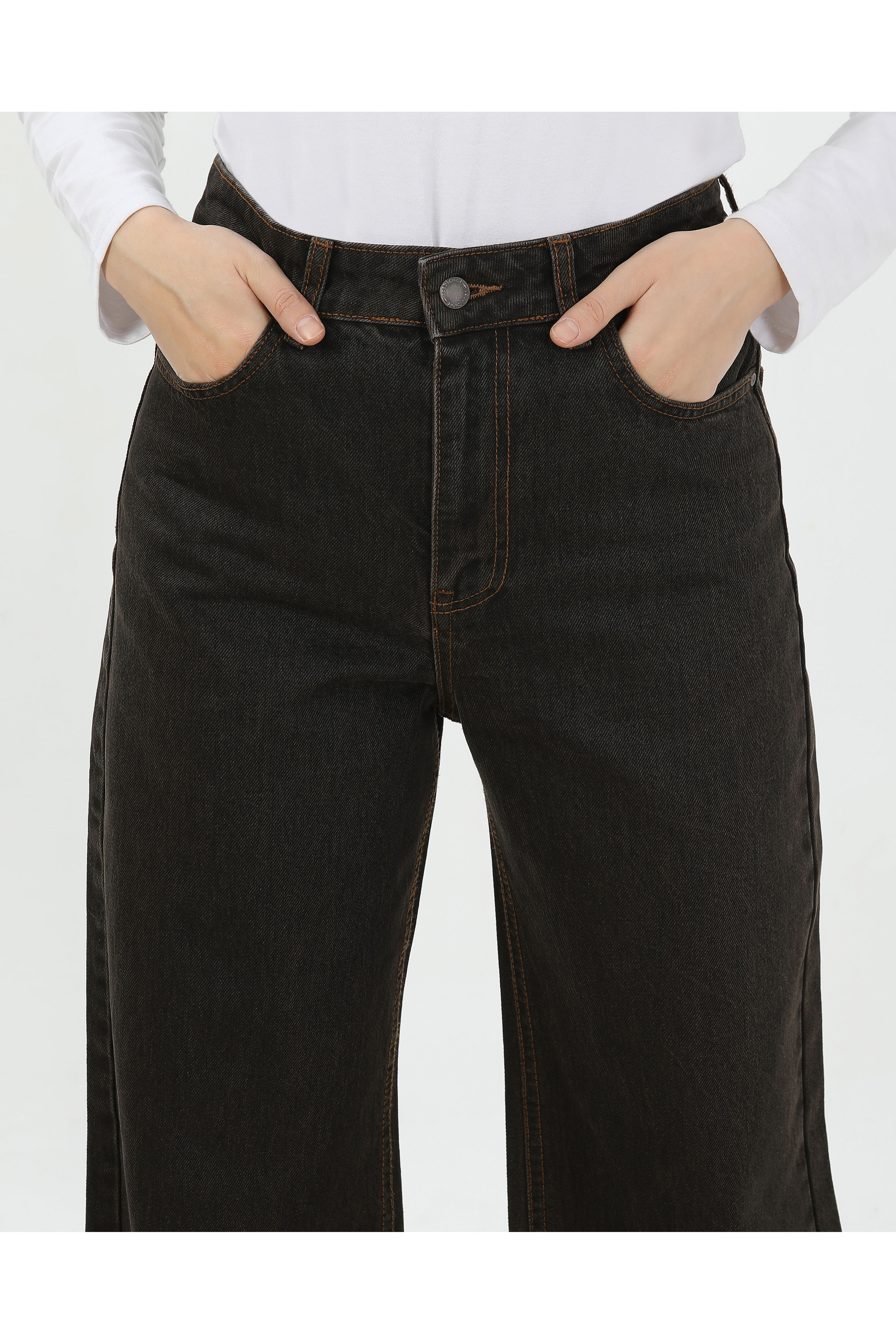 BÜYÜK BEDEN KADIN PANTOLON- KAHVE