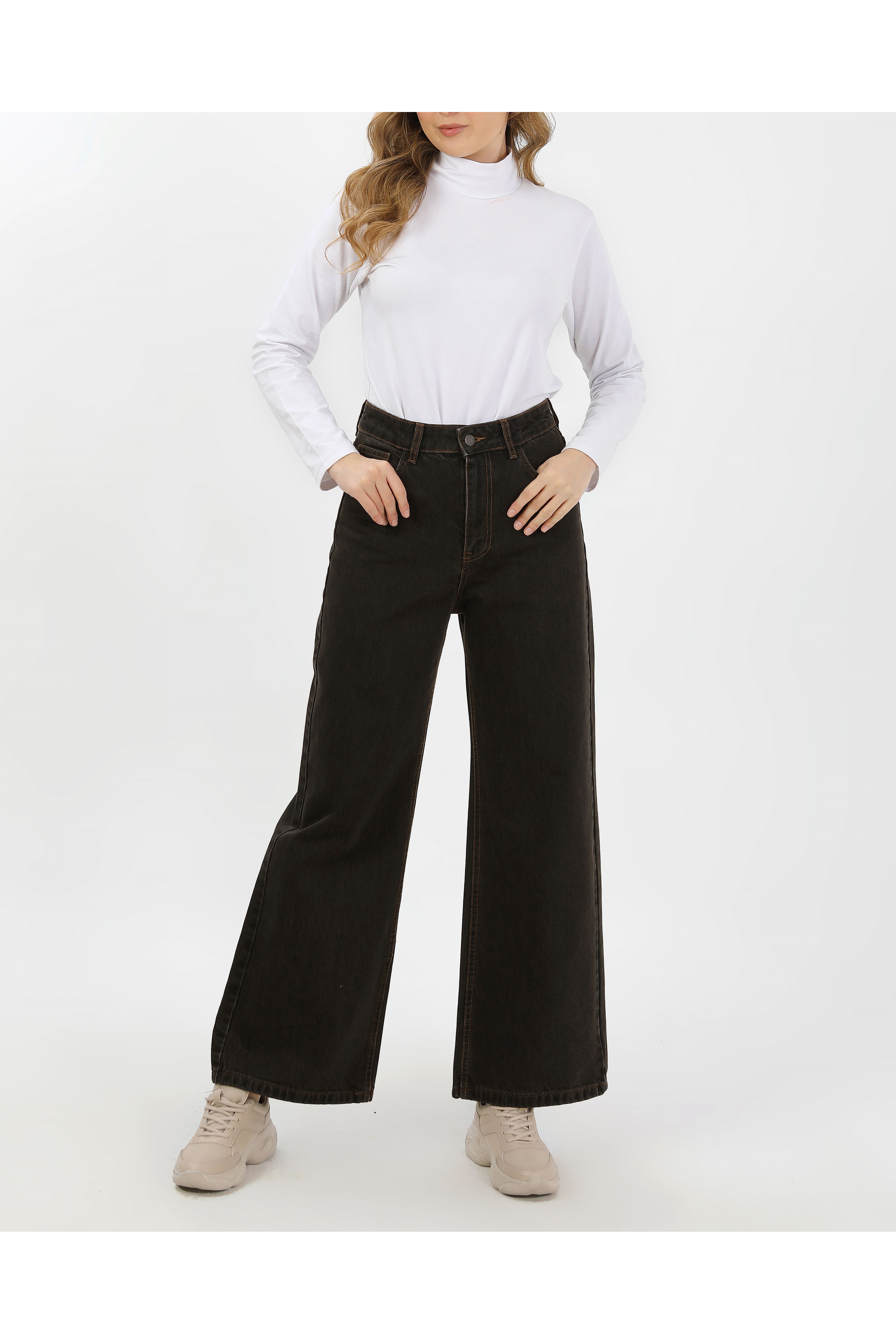 BÜYÜK BEDEN KADIN PANTOLON- KAHVE