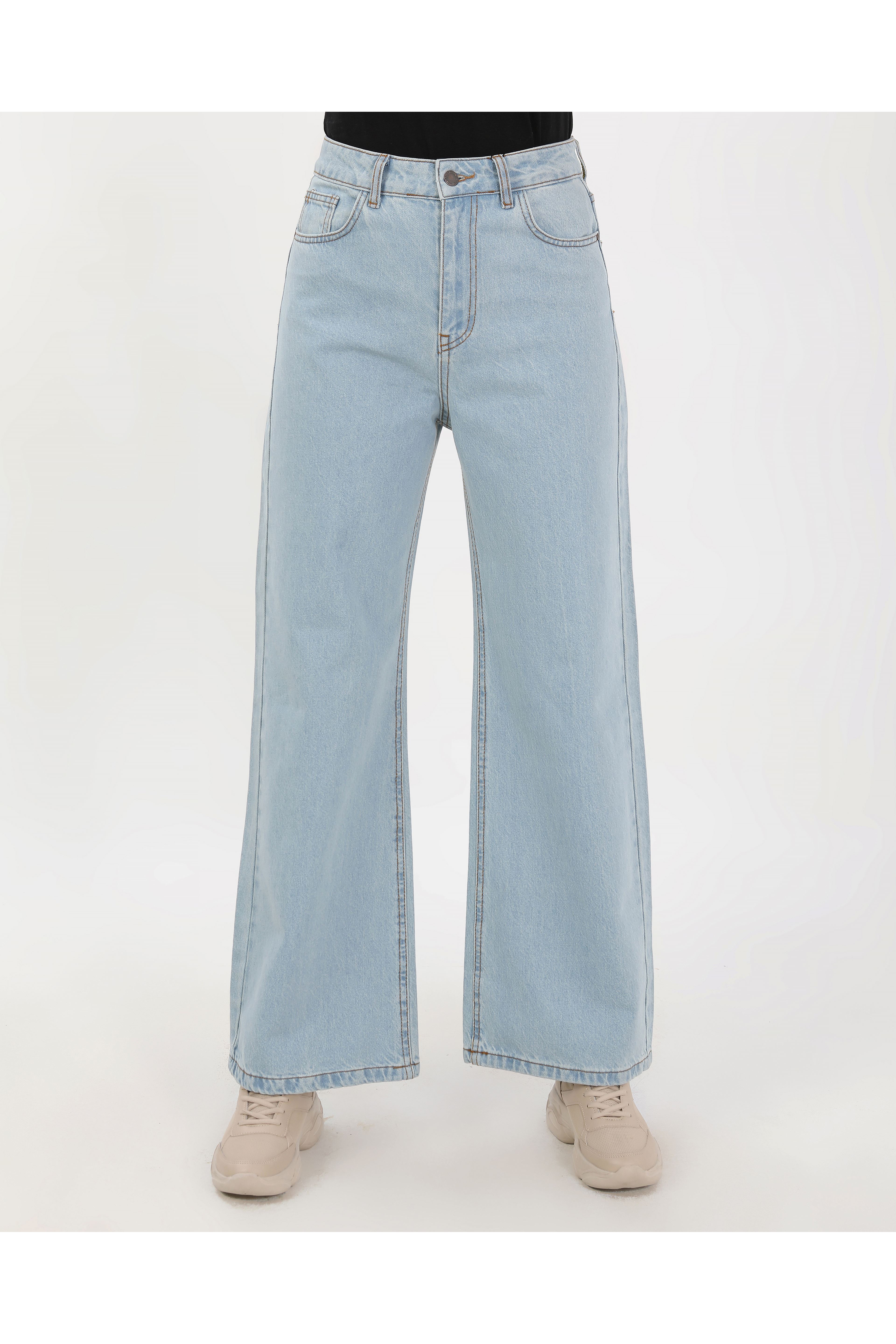 BÜYÜK BEDEN KADIN PANTOLON- AÇIK MAVİ