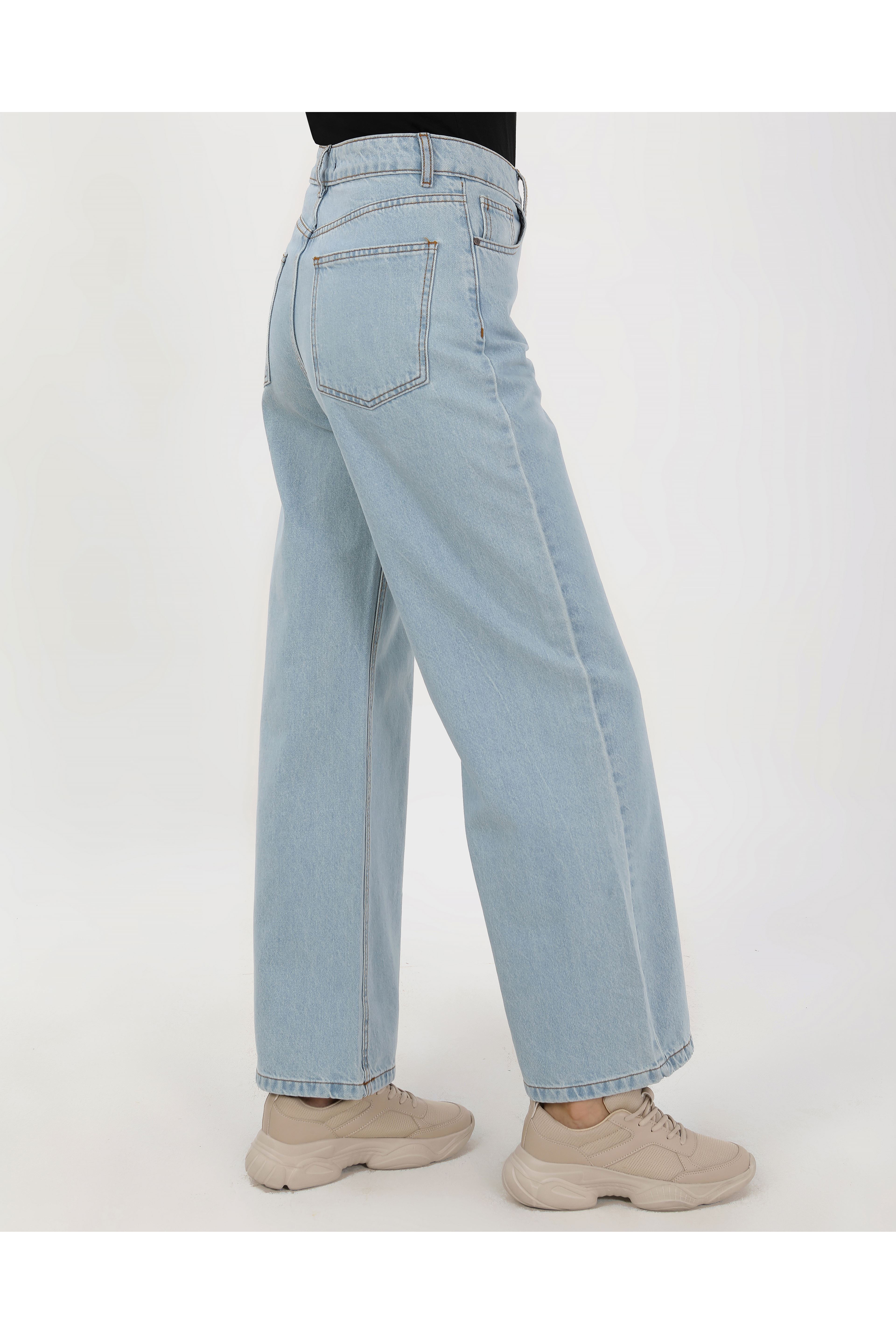 BÜYÜK BEDEN KADIN PANTOLON- AÇIK MAVİ