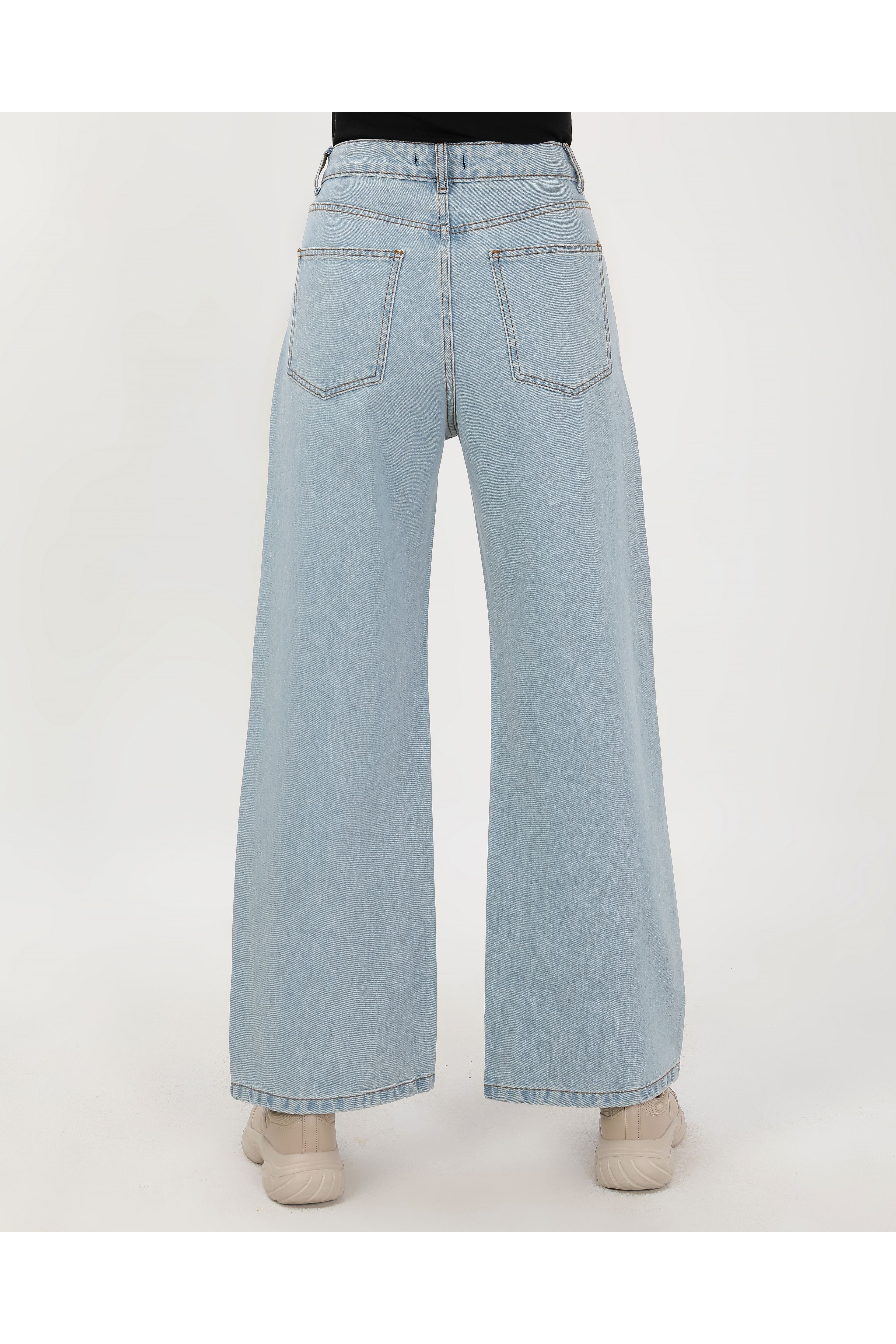 BÜYÜK BEDEN KADIN PANTOLON- AÇIK MAVİ