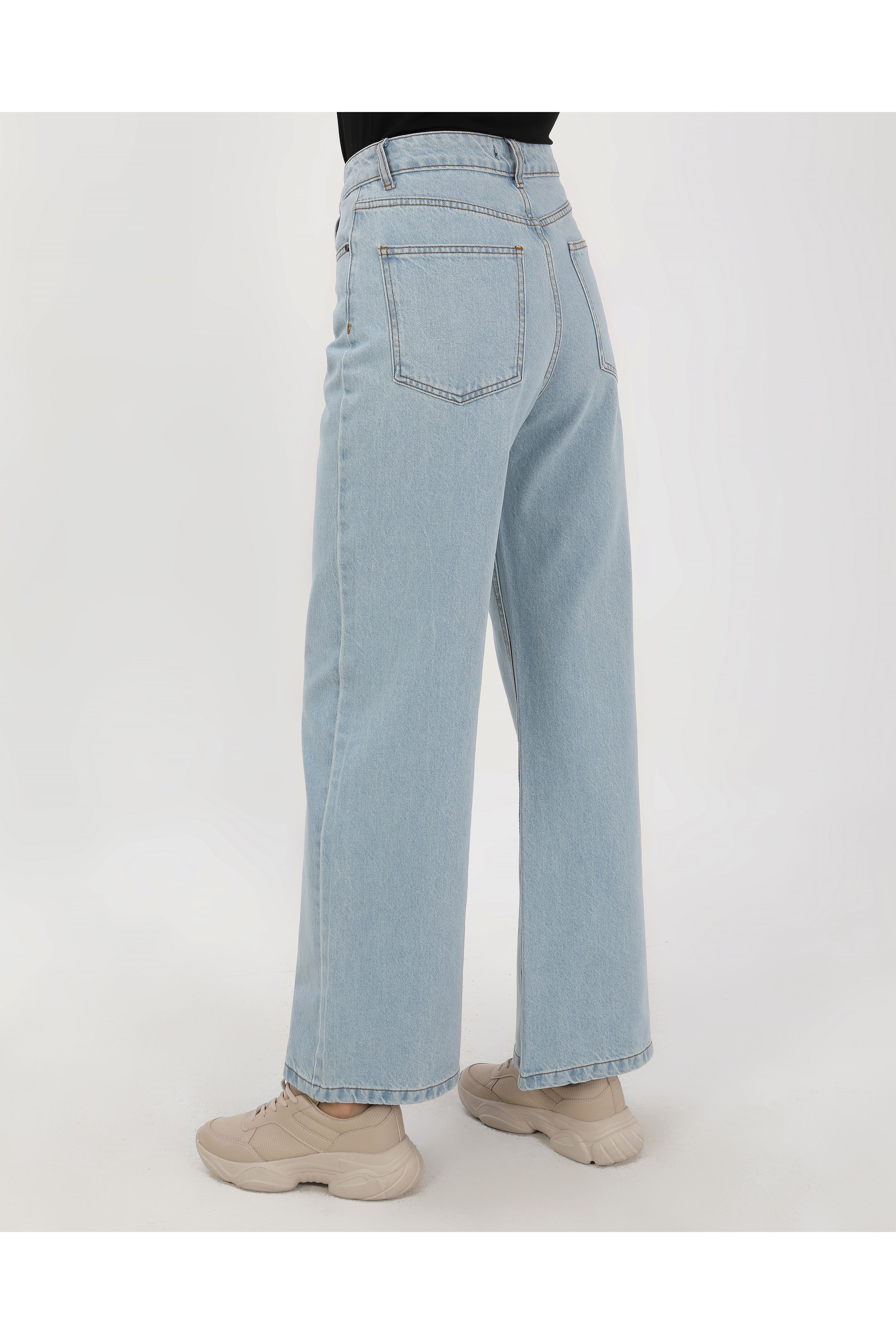 BÜYÜK BEDEN KADIN PANTOLON- AÇIK MAVİ