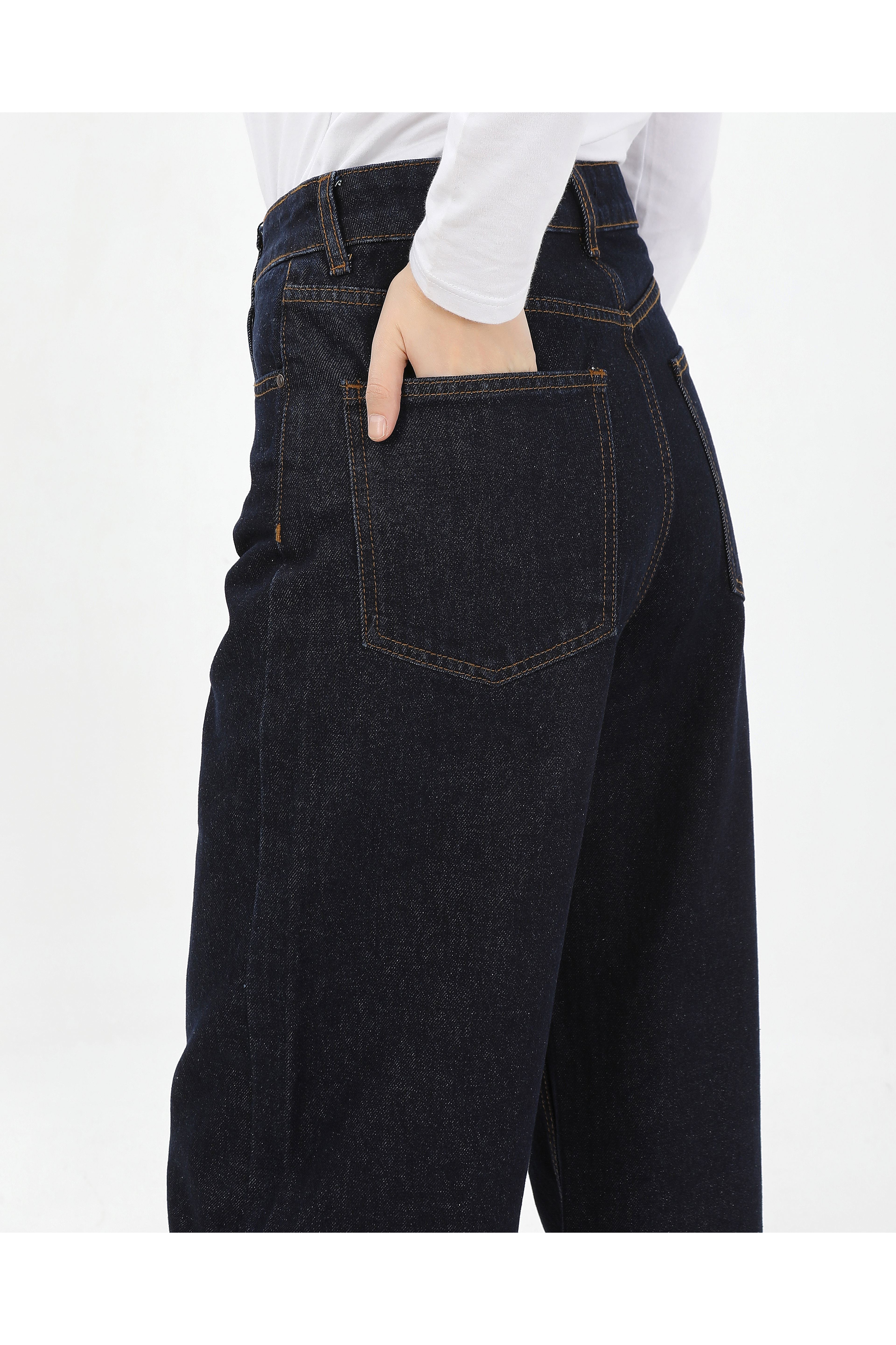 BÜYÜK BEDEN KADIN PANTOLON KOYU LACİVERT