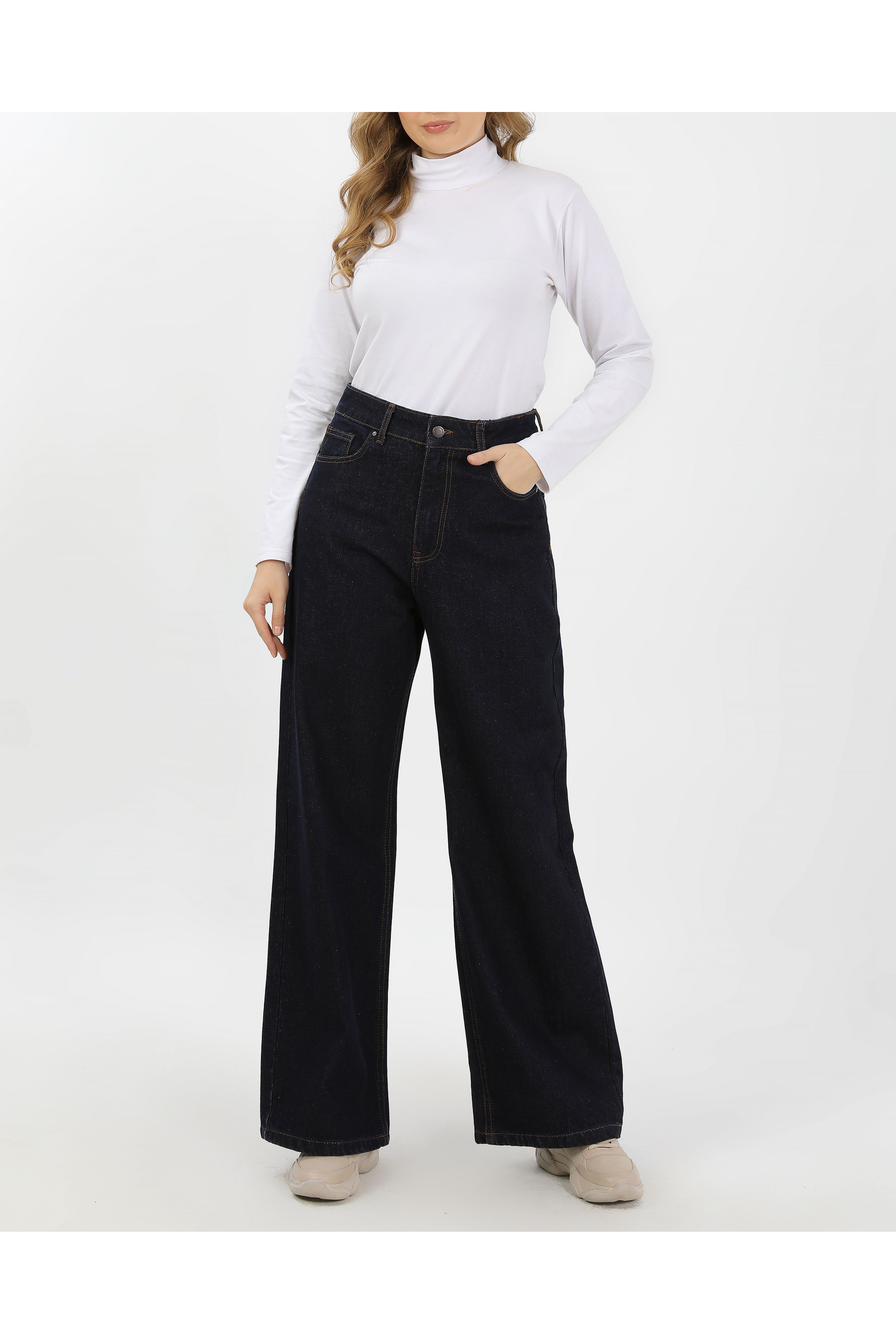 BÜYÜK BEDEN KADIN PANTOLON KOYU LACİVERT