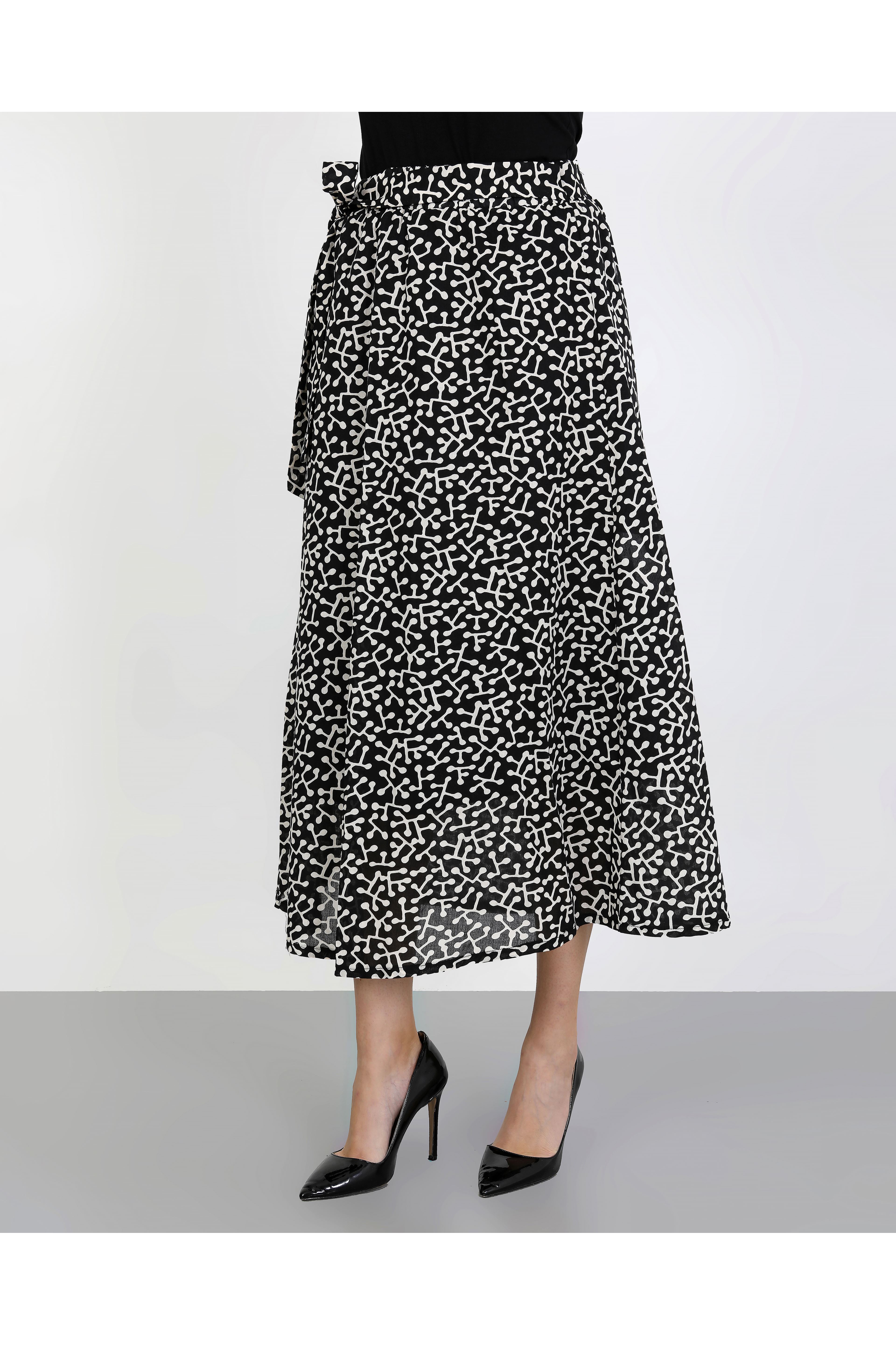 Kuşaklı Mevlana Etek Siyah