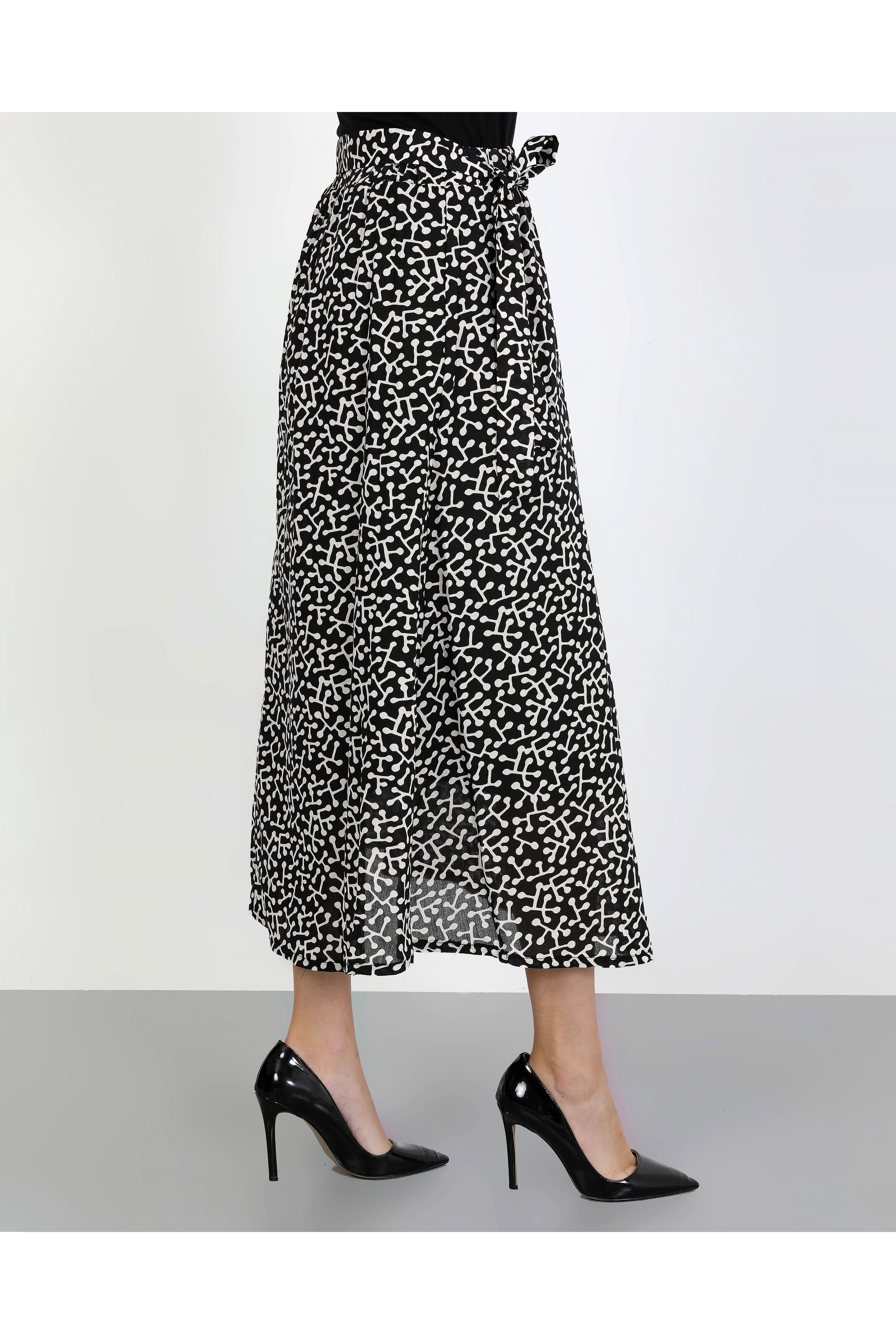 Kuşaklı Mevlana Etek Siyah