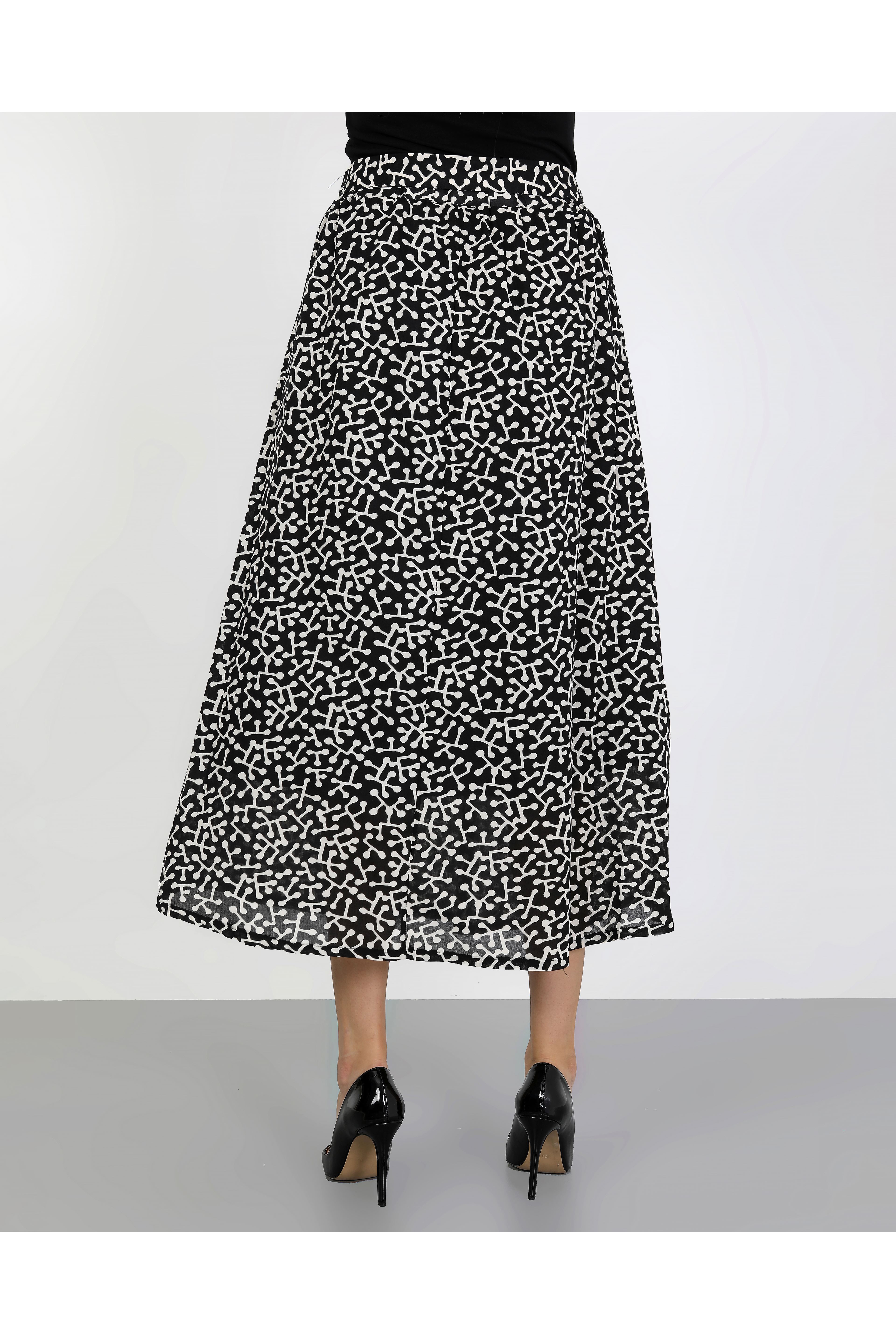 Kuşaklı Mevlana Etek Siyah