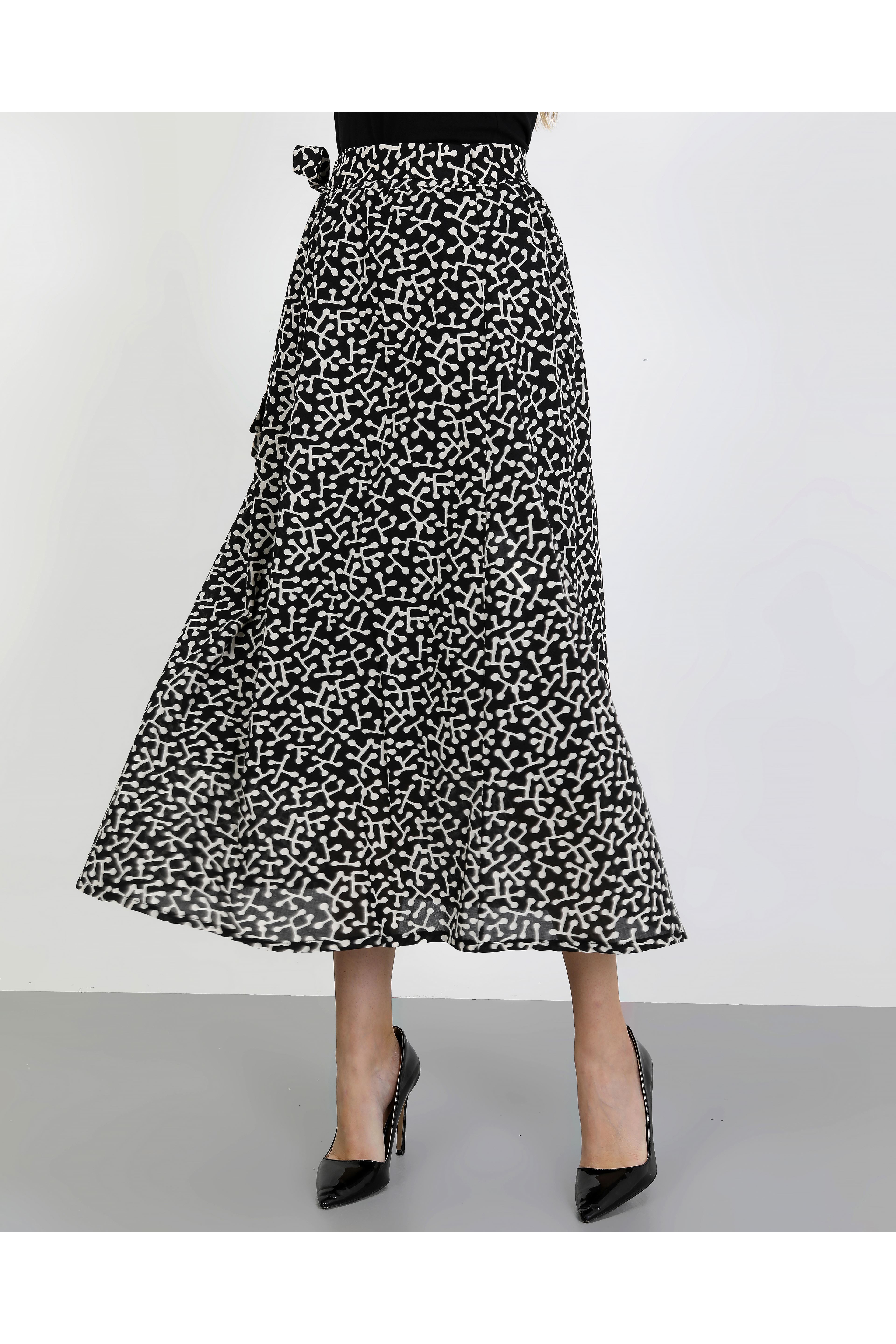 Kuşaklı Mevlana Etek Siyah