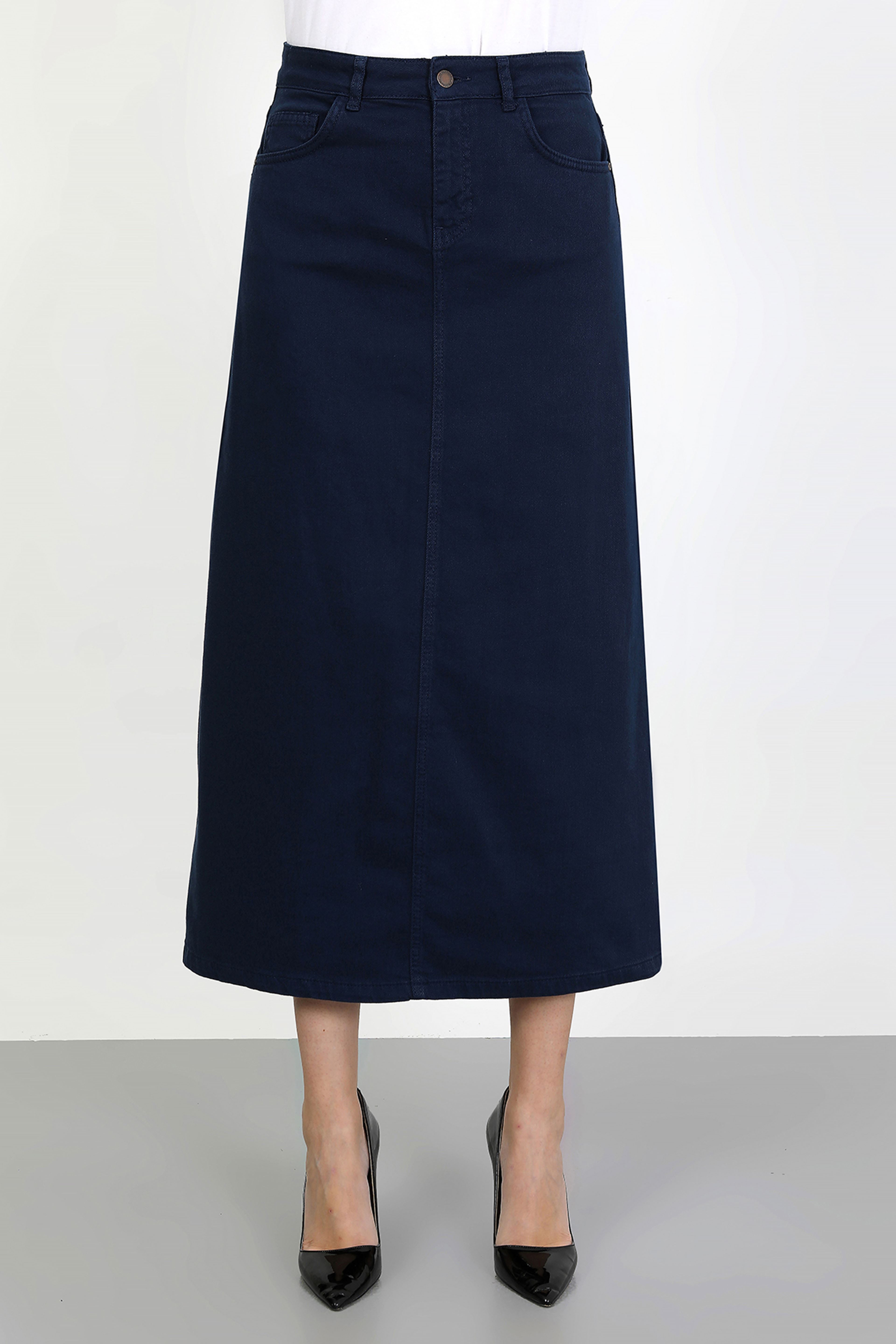 Tesettür Etek Lacivert