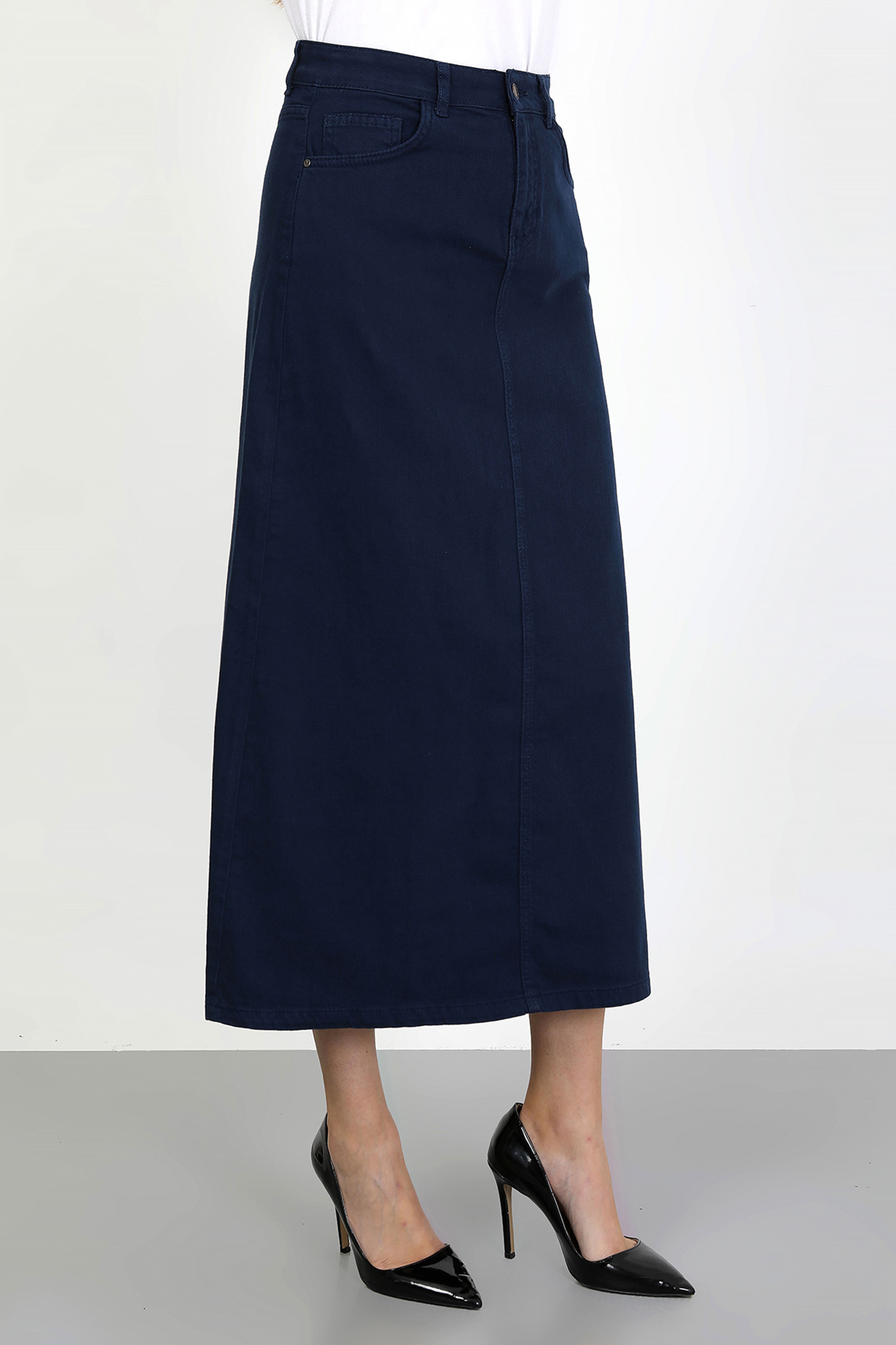 Tesettür Etek Lacivert