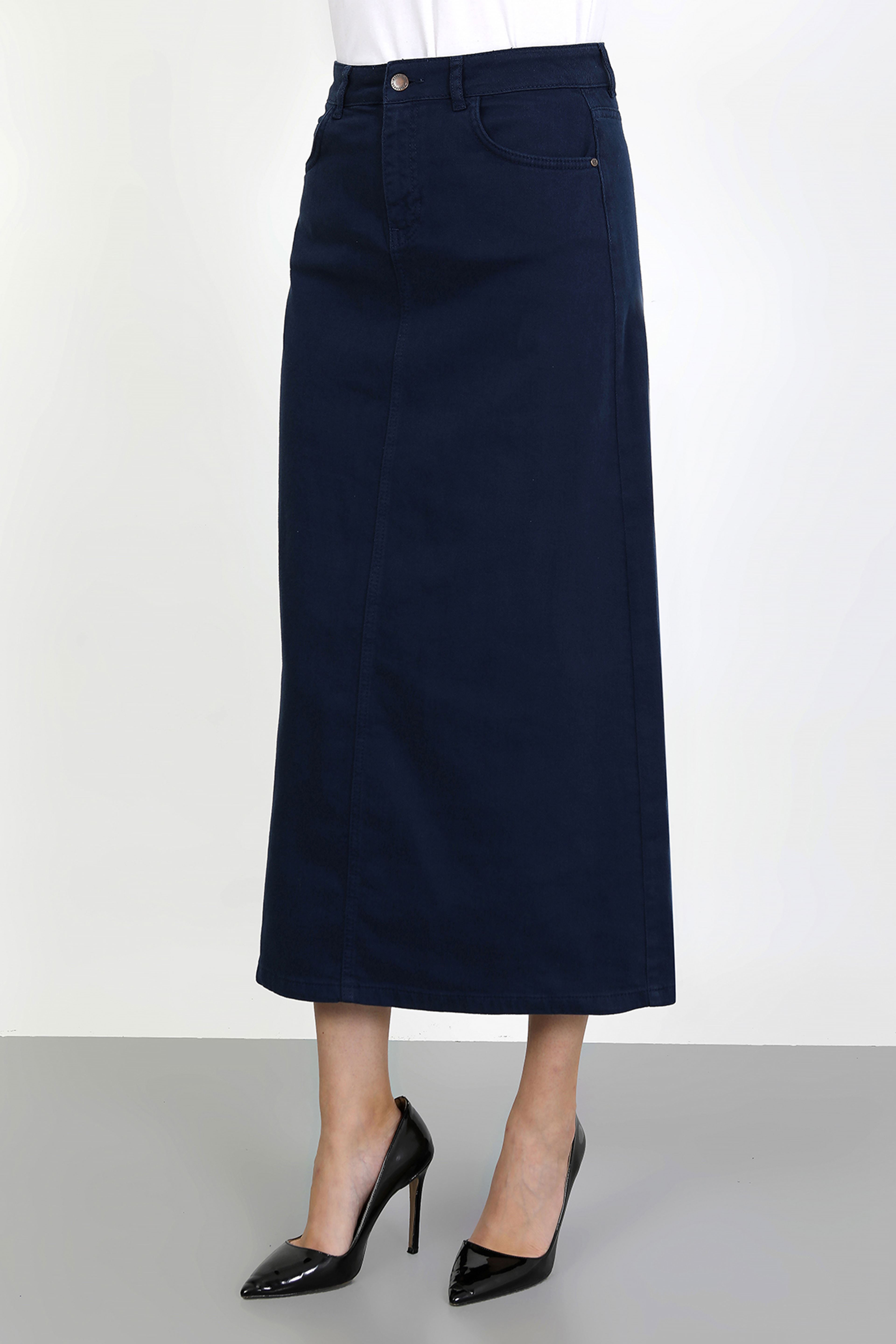 Tesettür Etek Lacivert