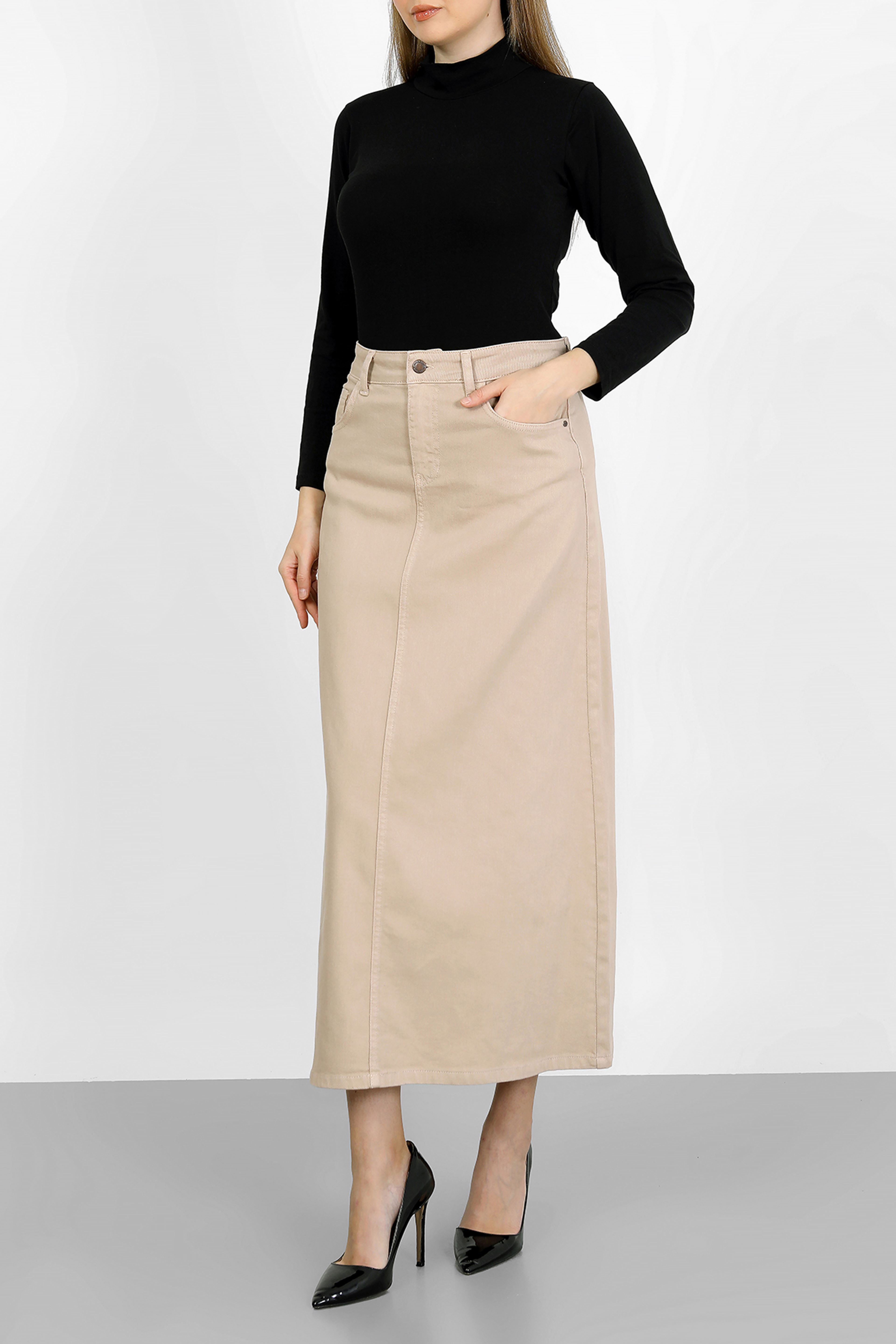 Tesettür Etek Badem