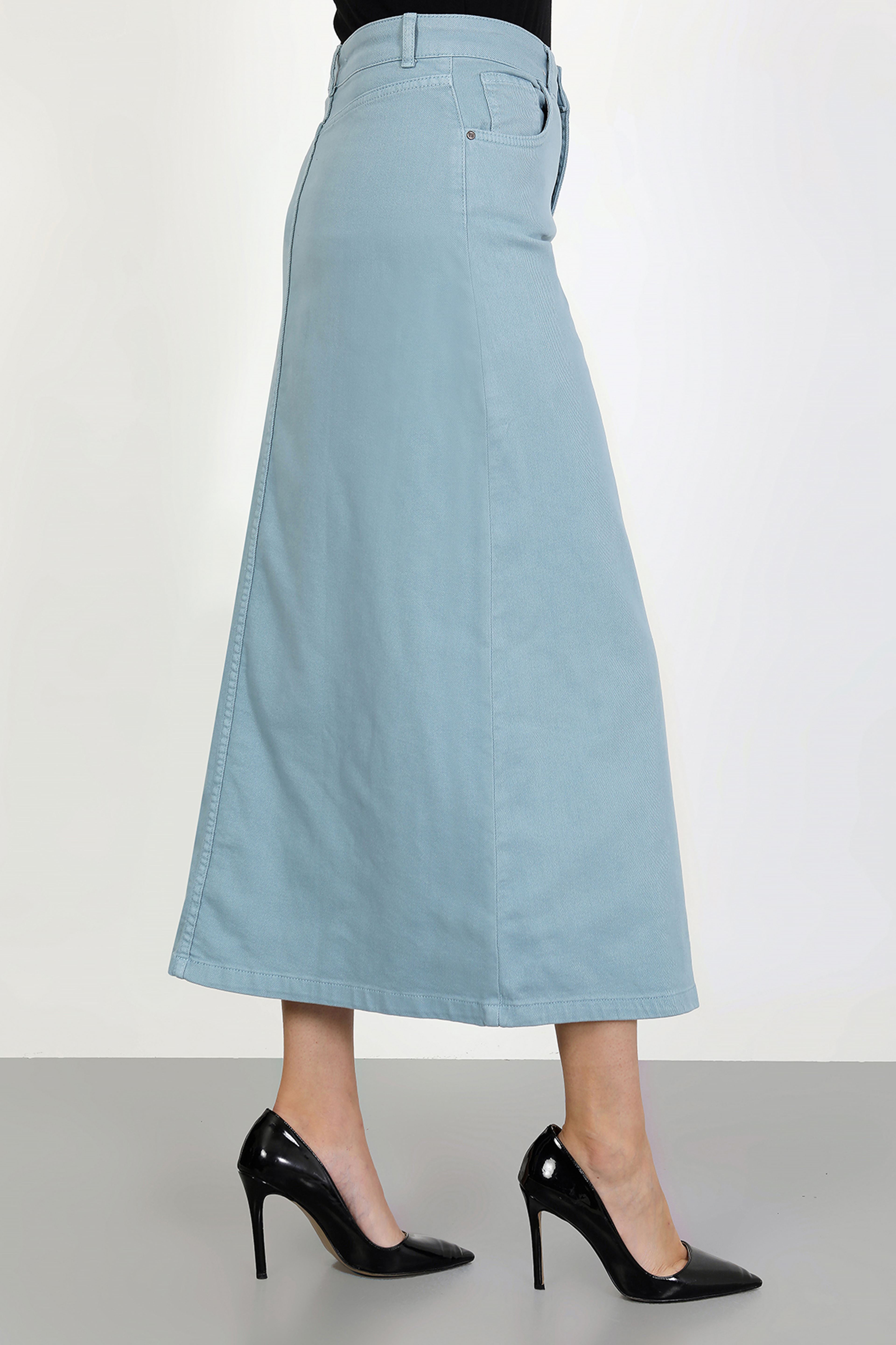 Tesettür Etek Açık Mavi