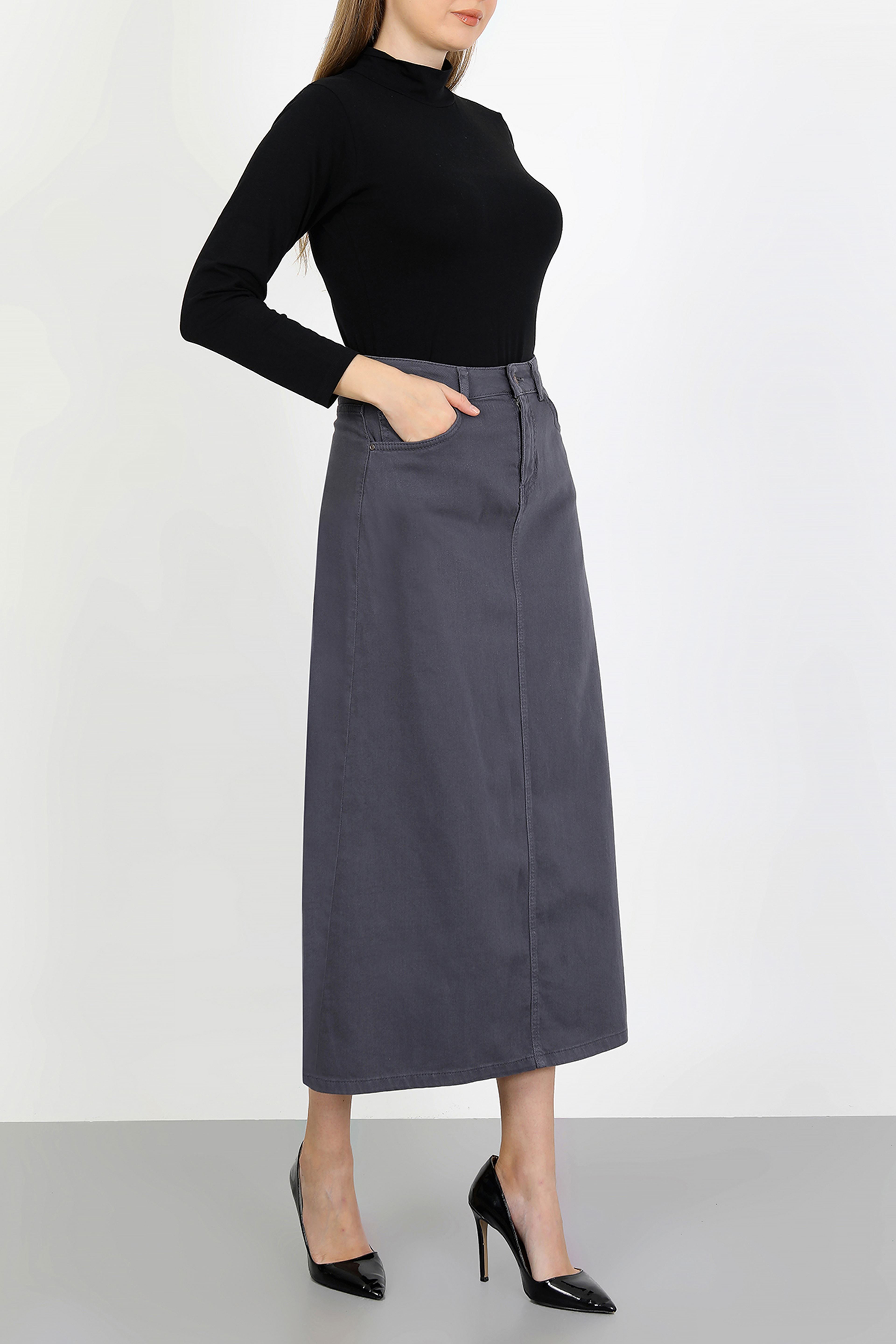 Tesettür Etek Antrasit