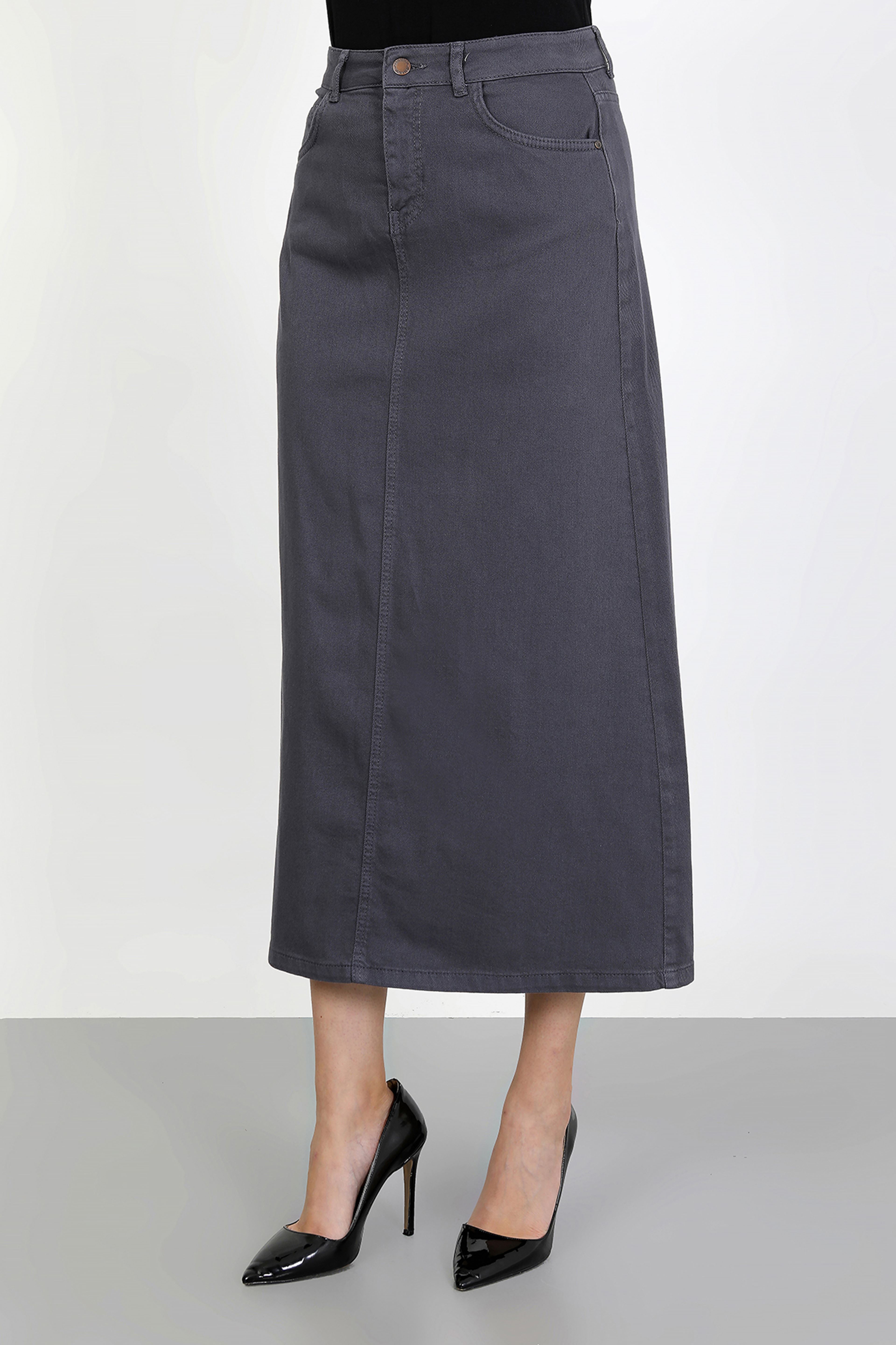 Tesettür Etek Antrasit