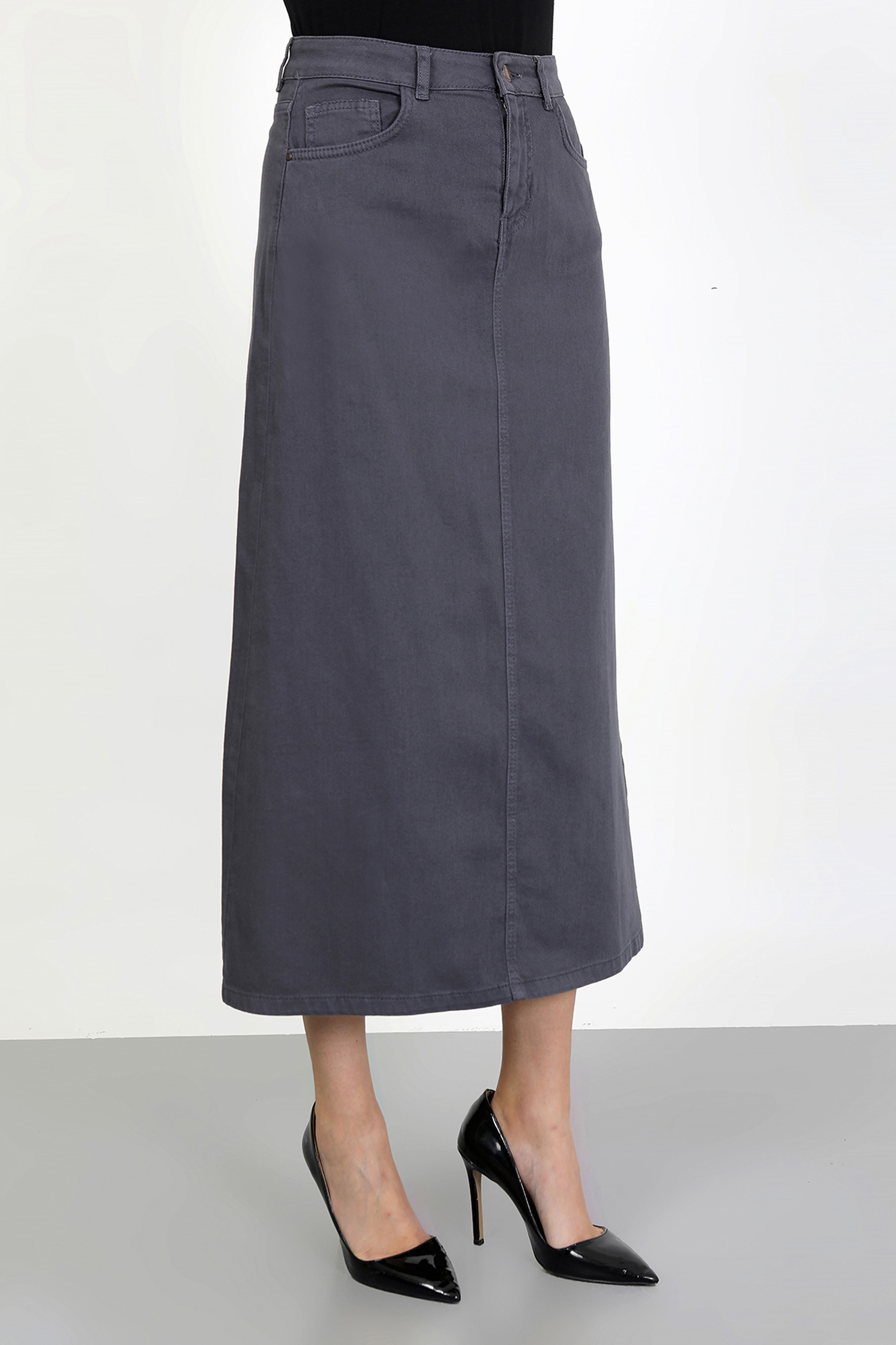 Tesettür Etek Antrasit