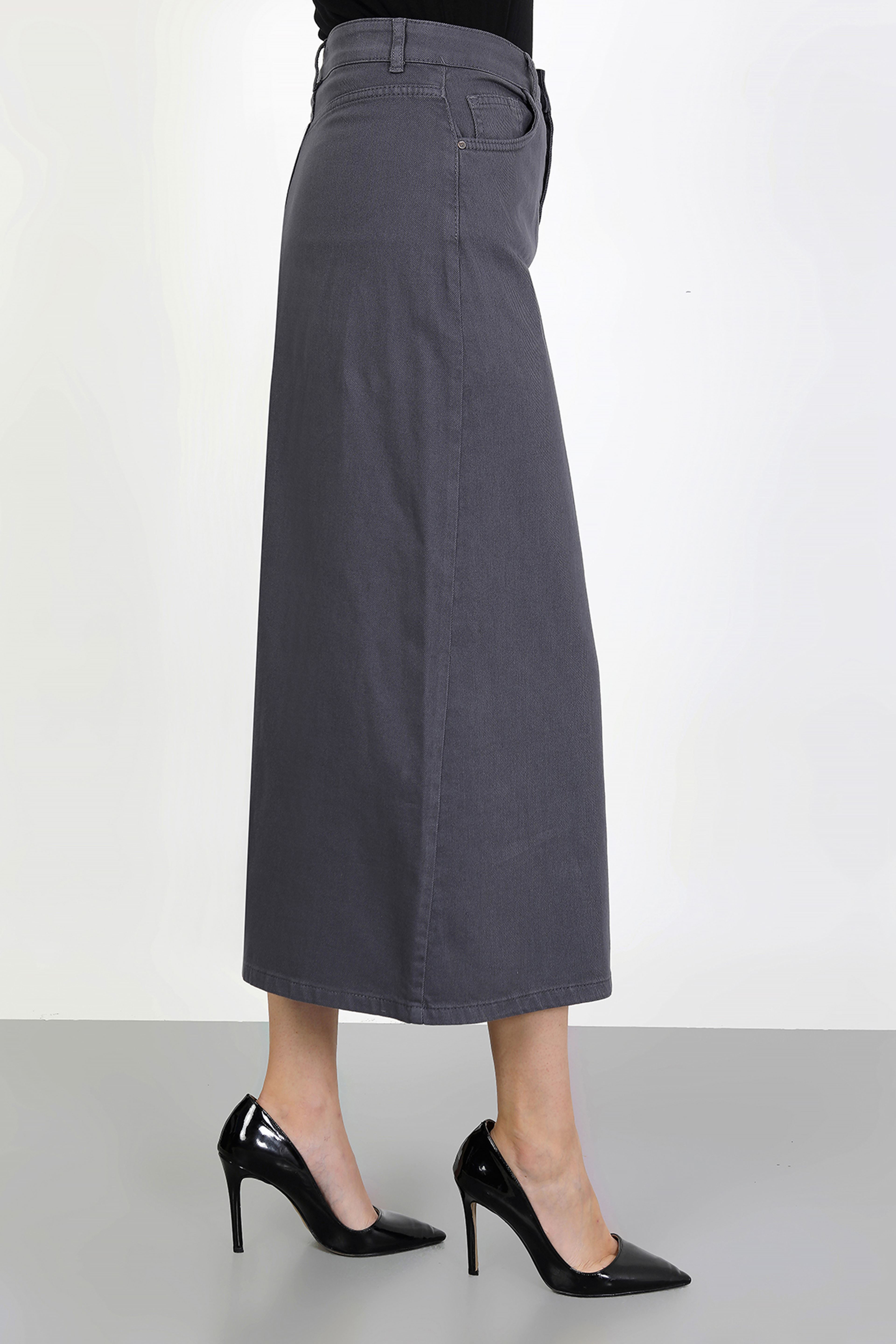 Tesettür Etek Antrasit