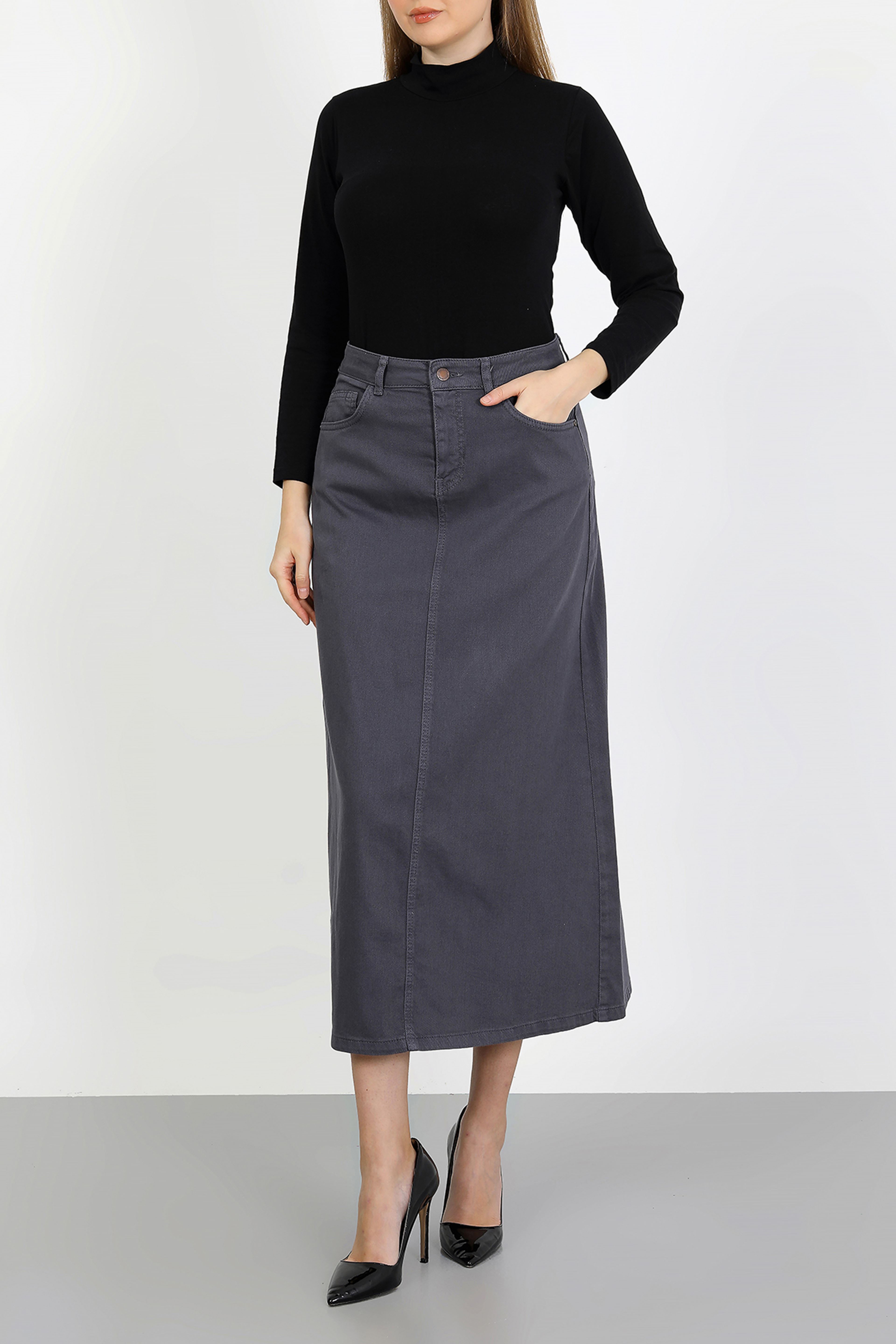 Tesettür Etek Antrasit