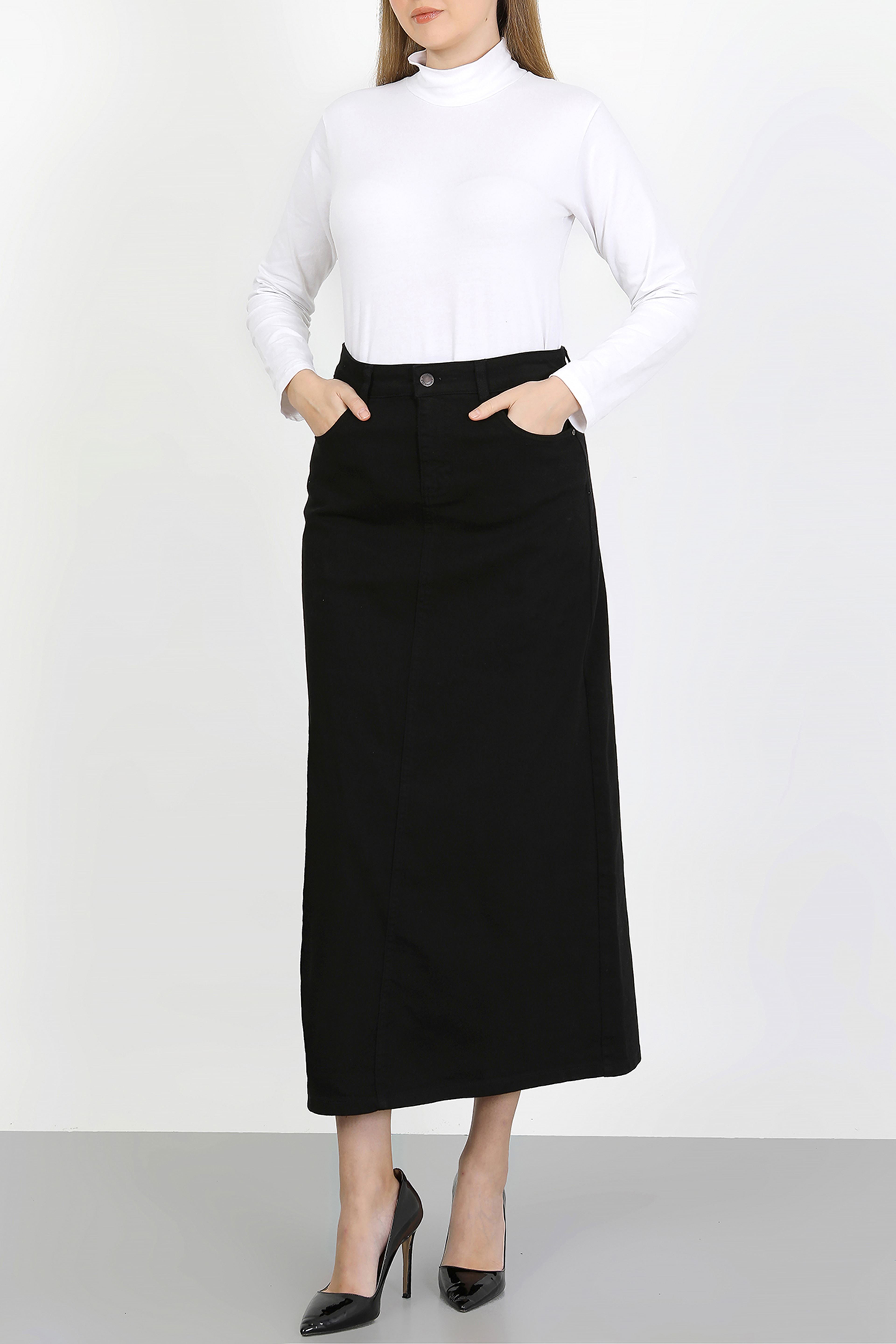 Tesettür Etek Siyah