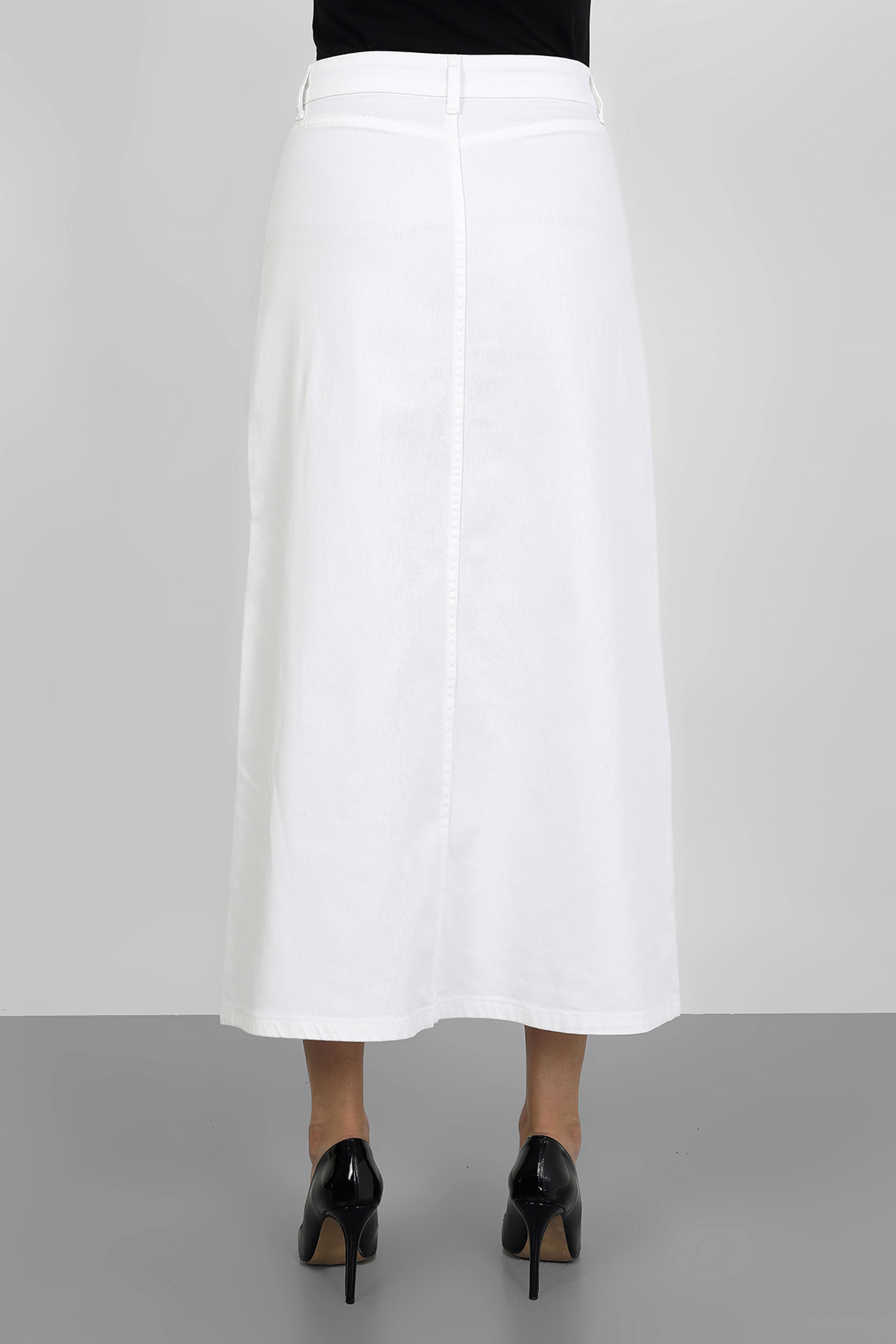 Tesettür Etek Beyaz