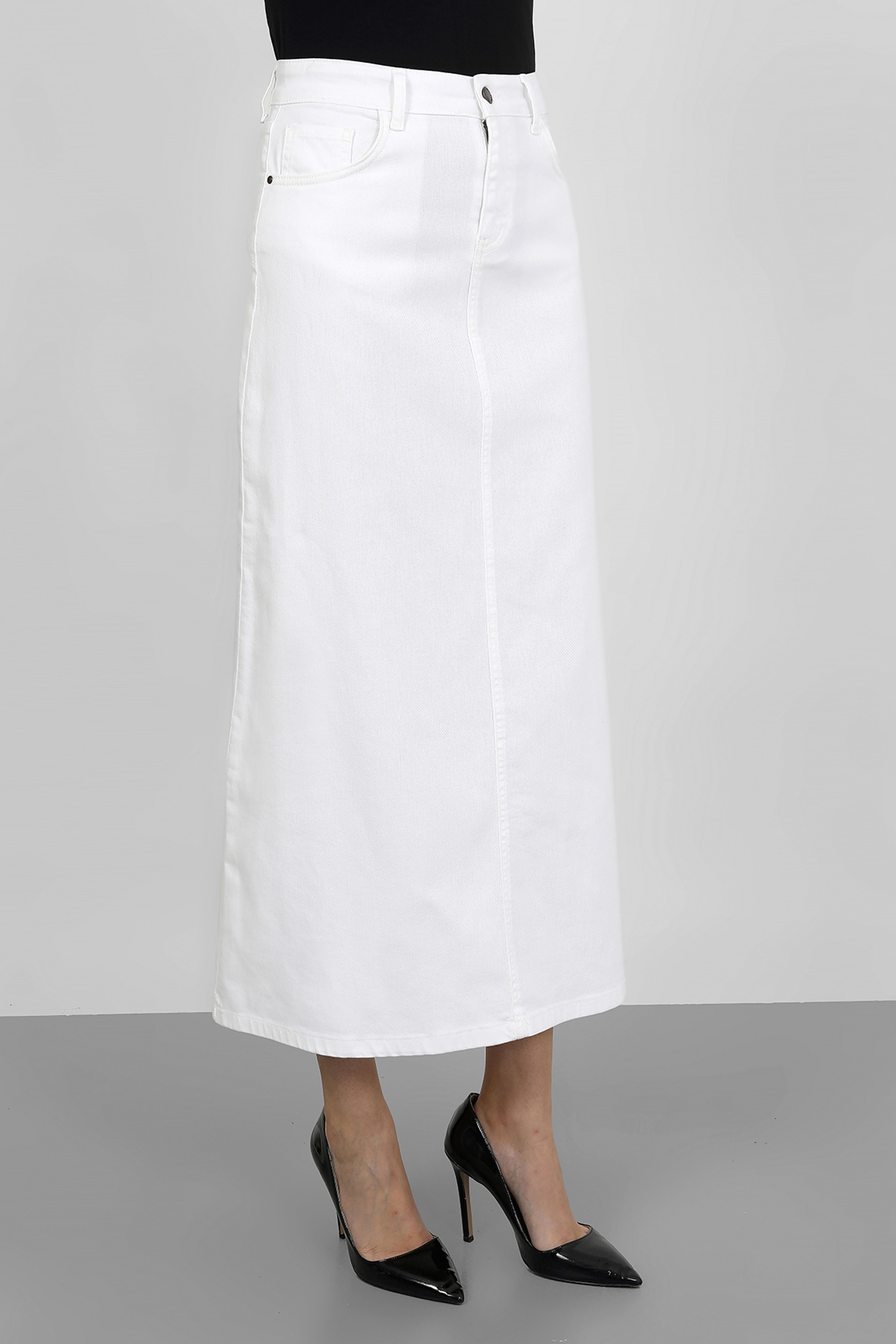 Tesettür Etek Beyaz