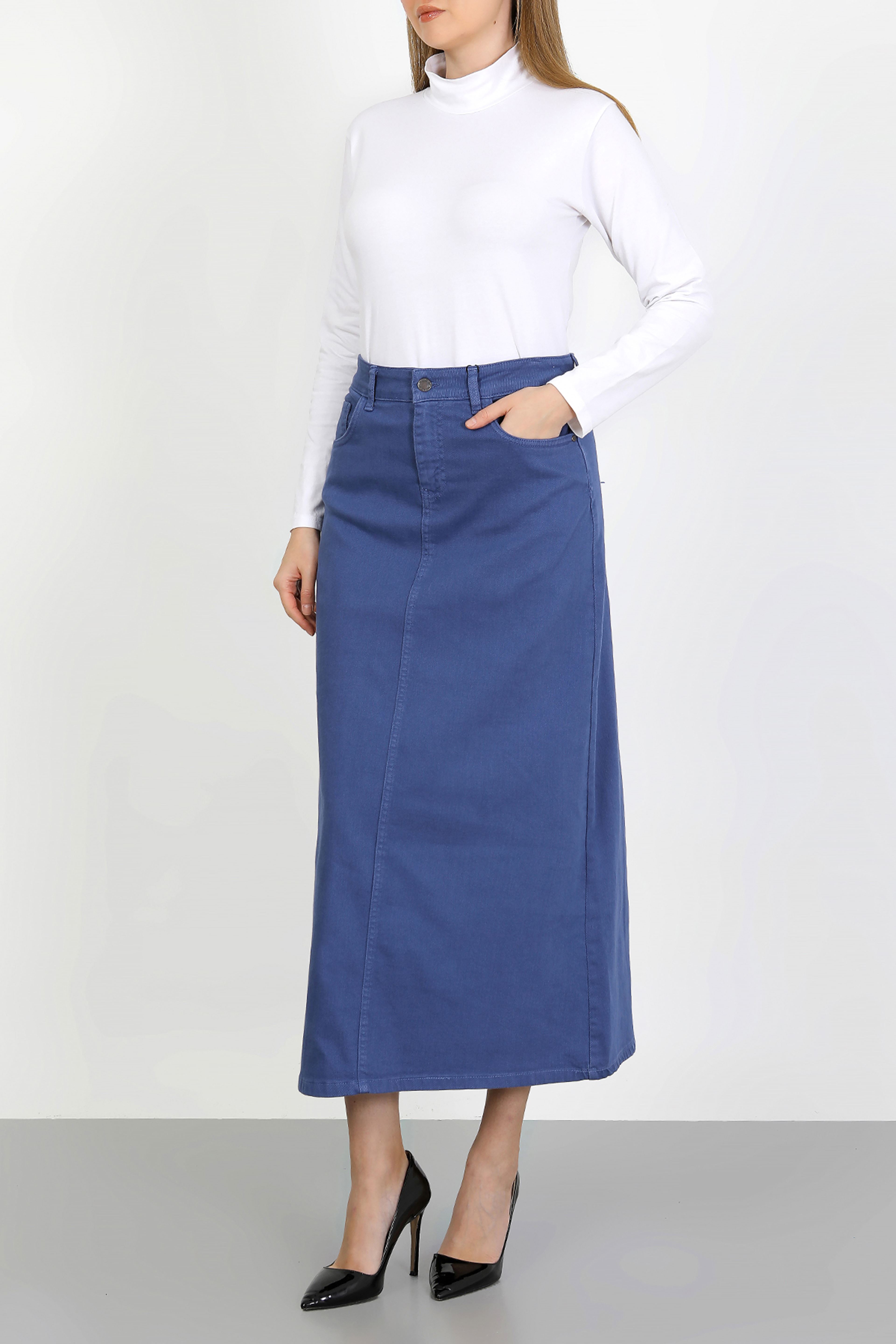 Tesettür Etek İndigo