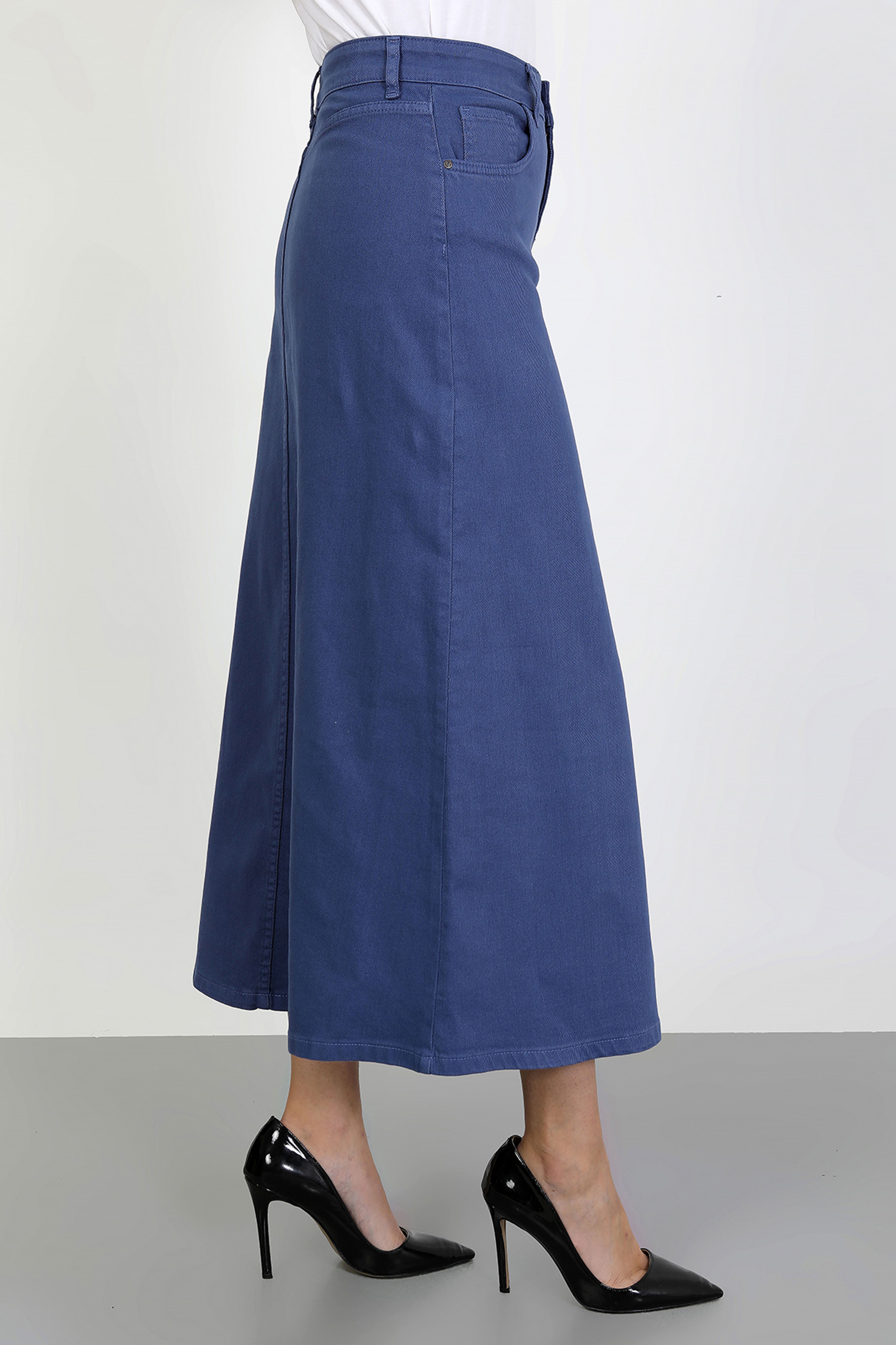 Tesettür Etek İndigo