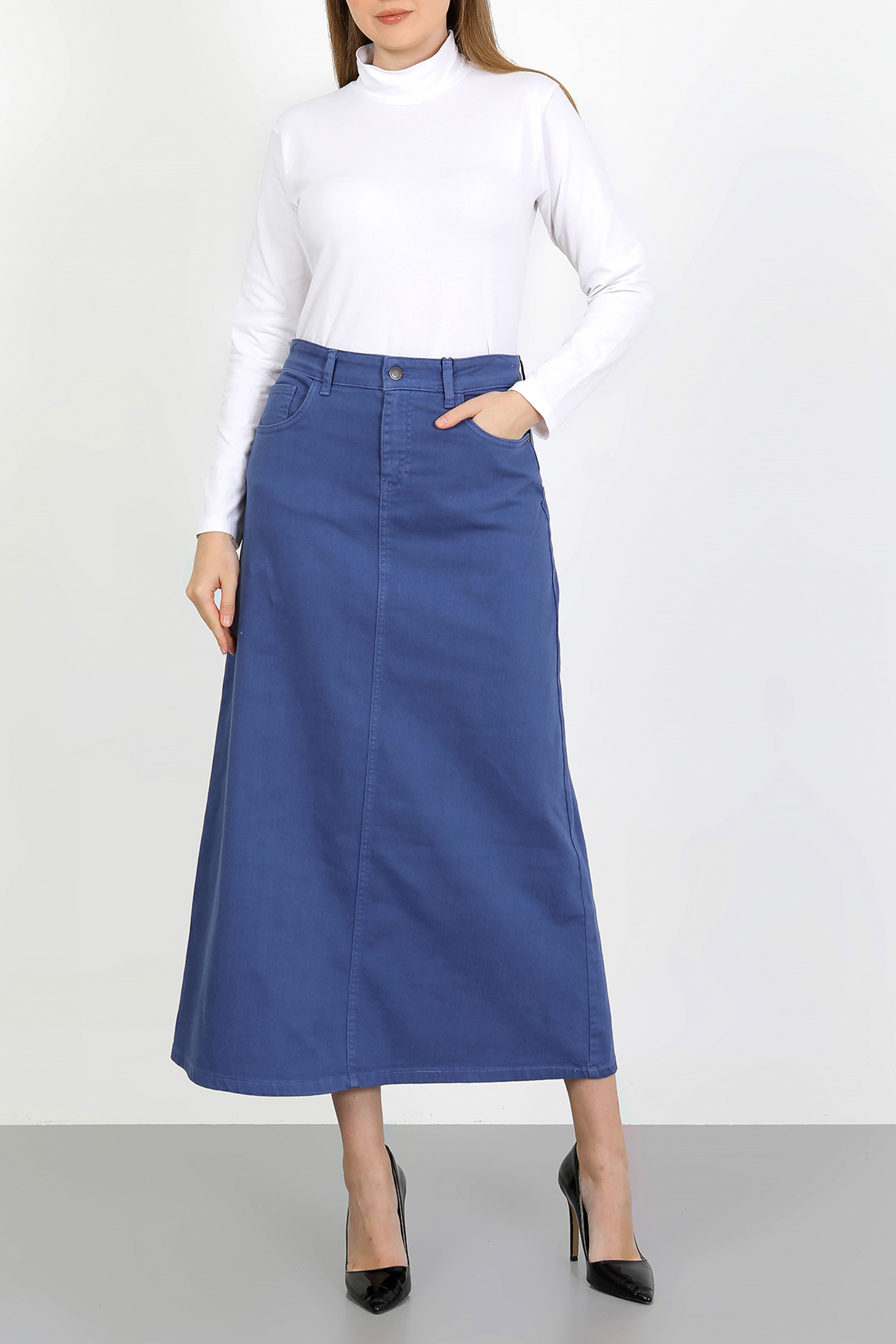 Tesettür Etek İndigo