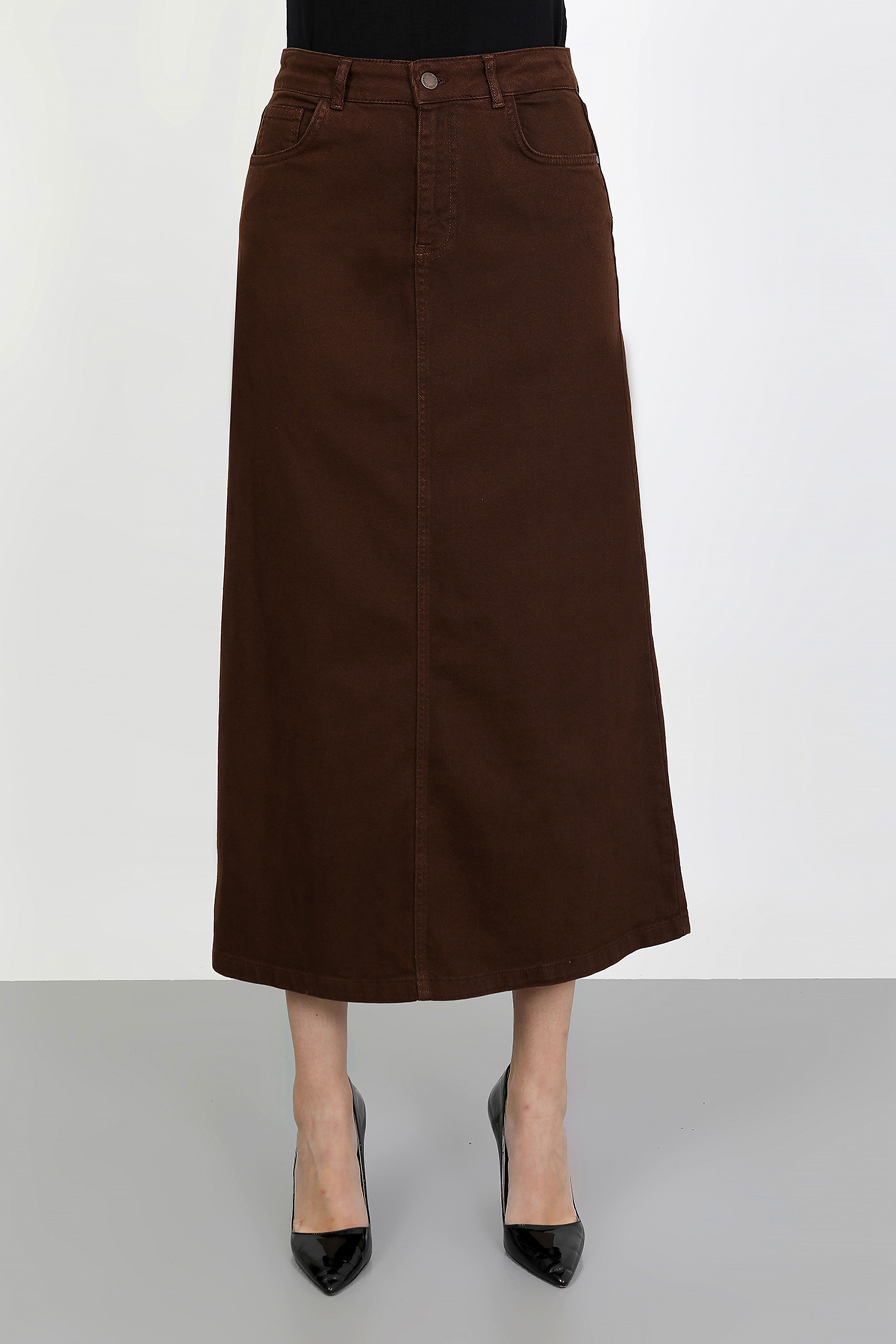 Tesettür Etek Kahverengi