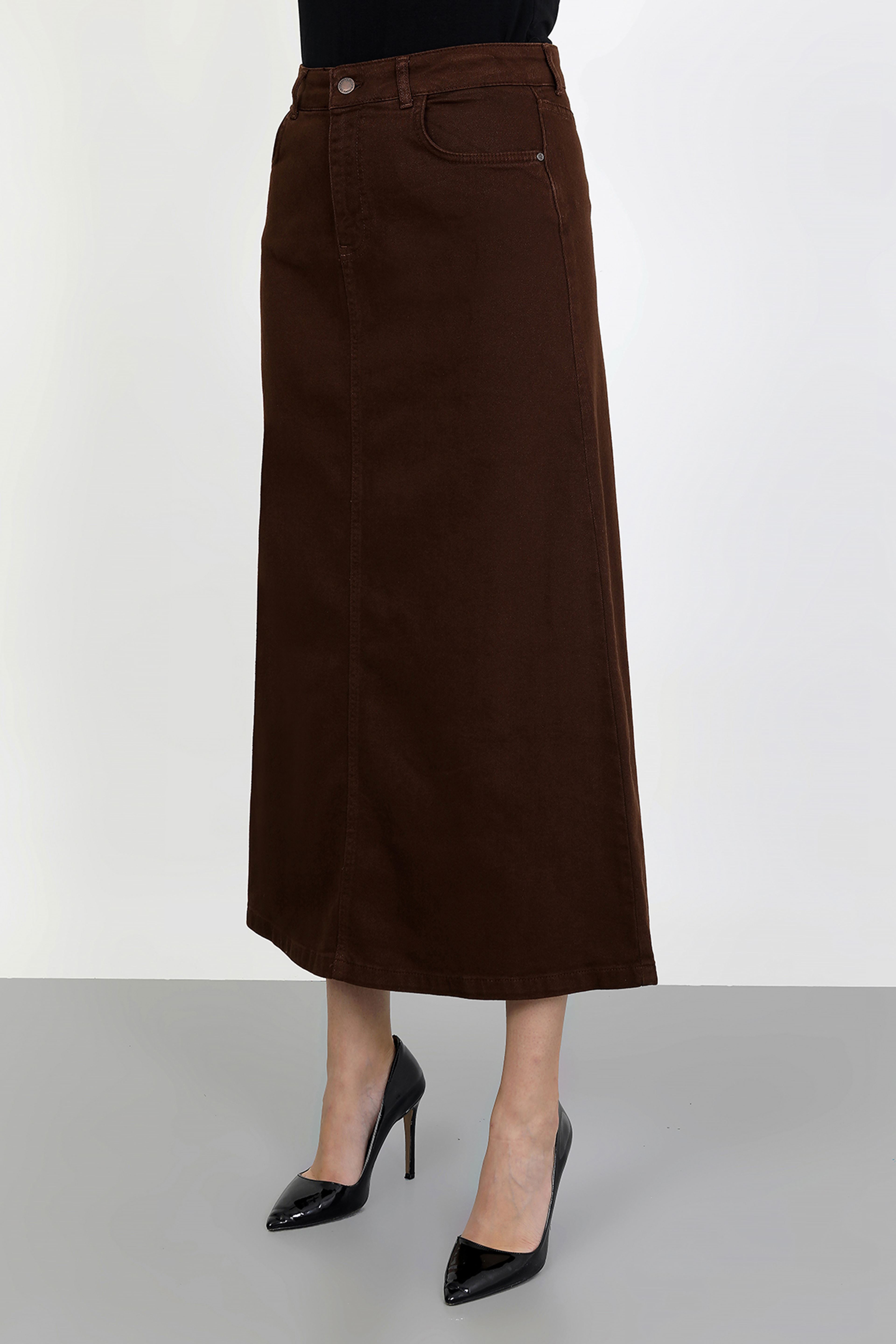 Tesettür Etek Kahverengi