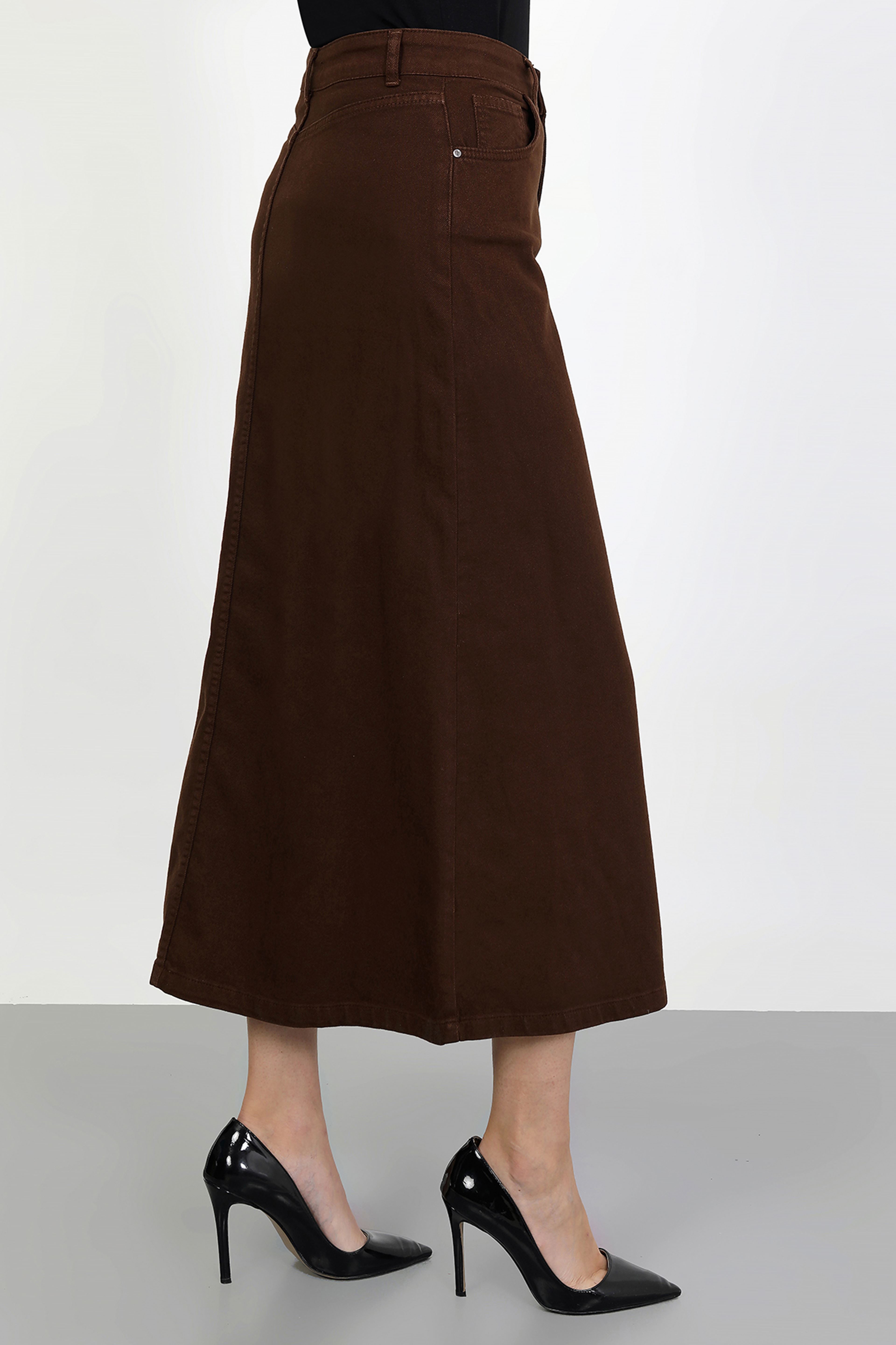 Tesettür Etek Kahverengi