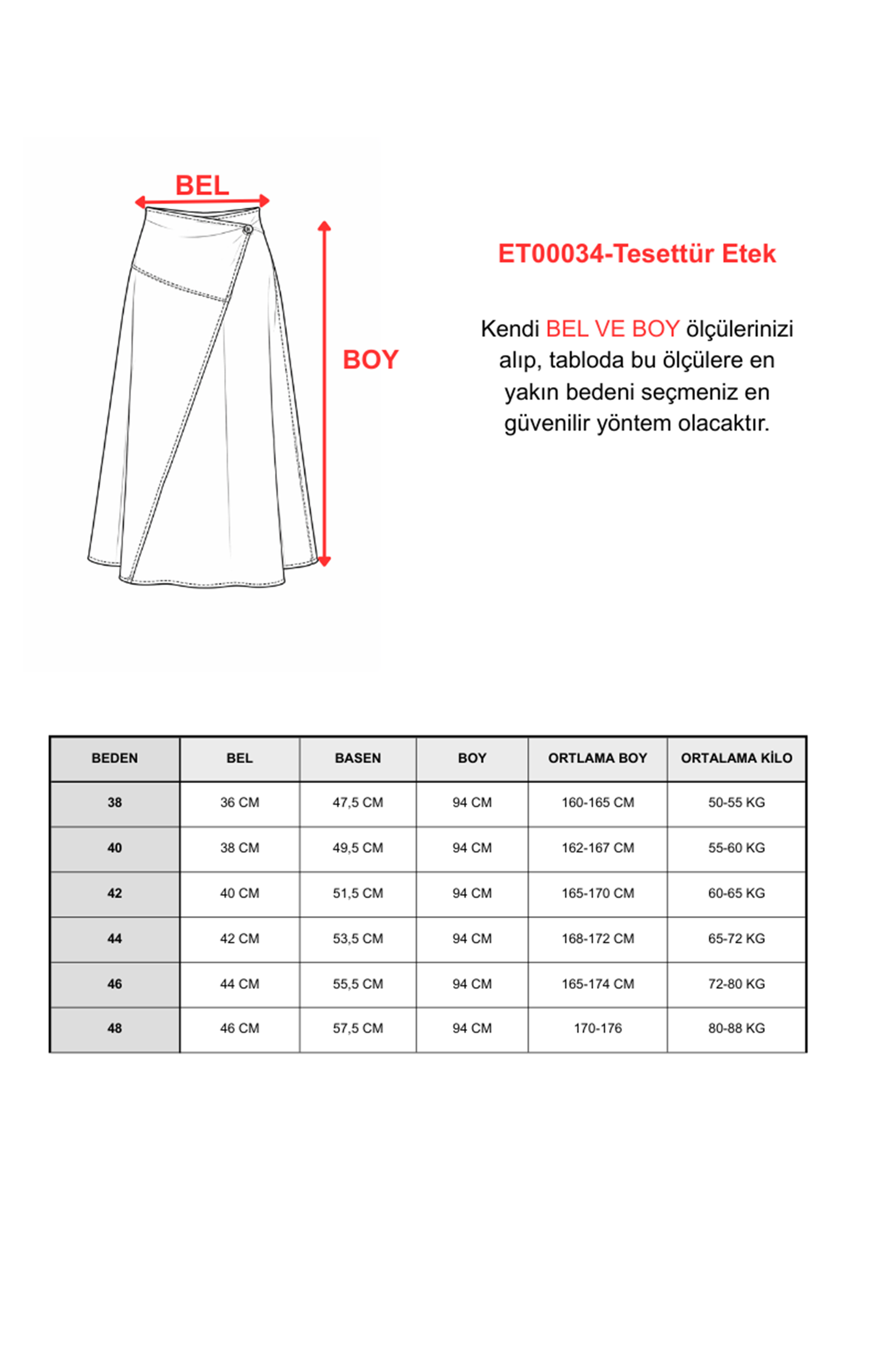 ÖNÜ  PARÇALI KOT ETEK