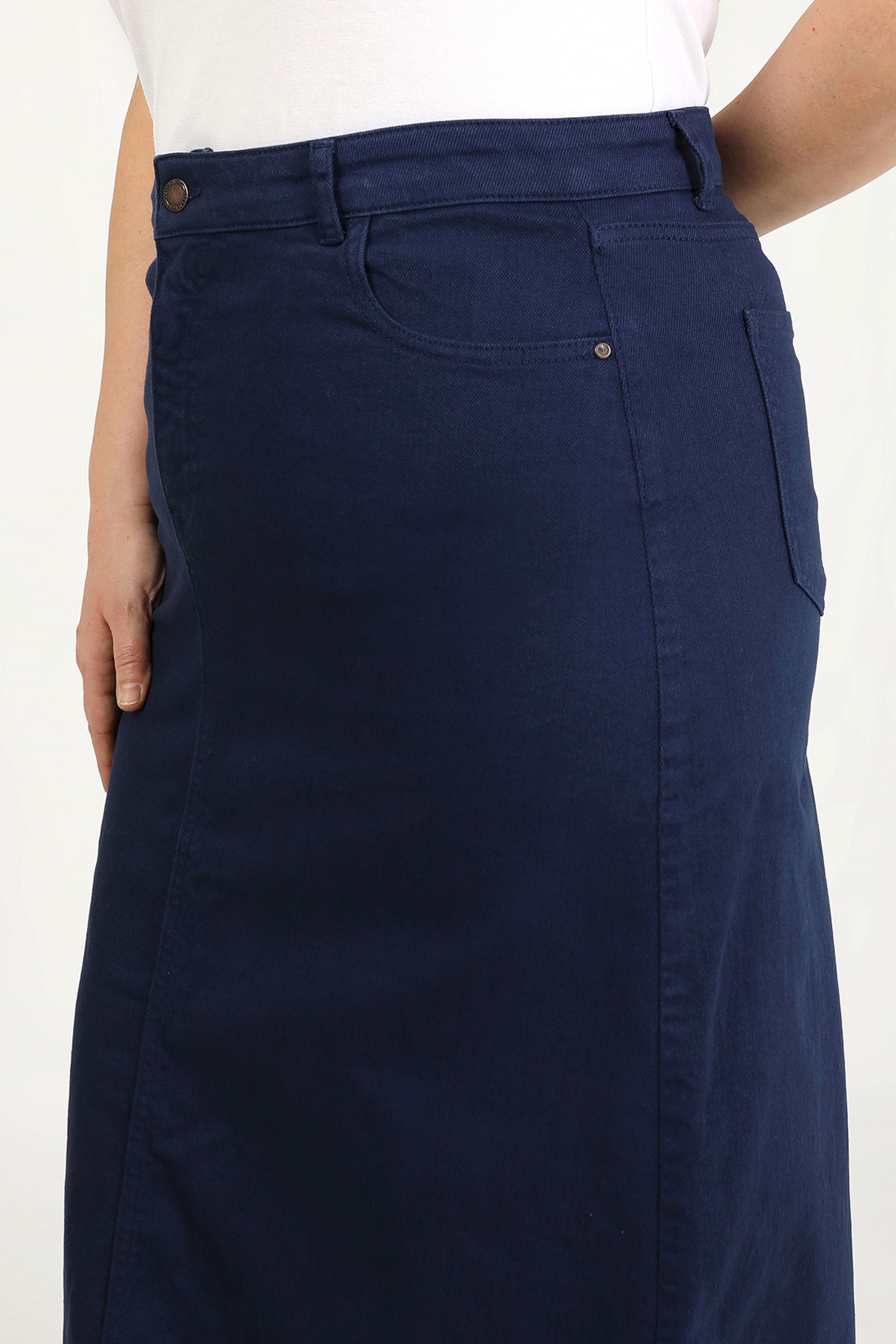 BÜYÜK BEDEN TESETTÜR ETEK- LACİVERT