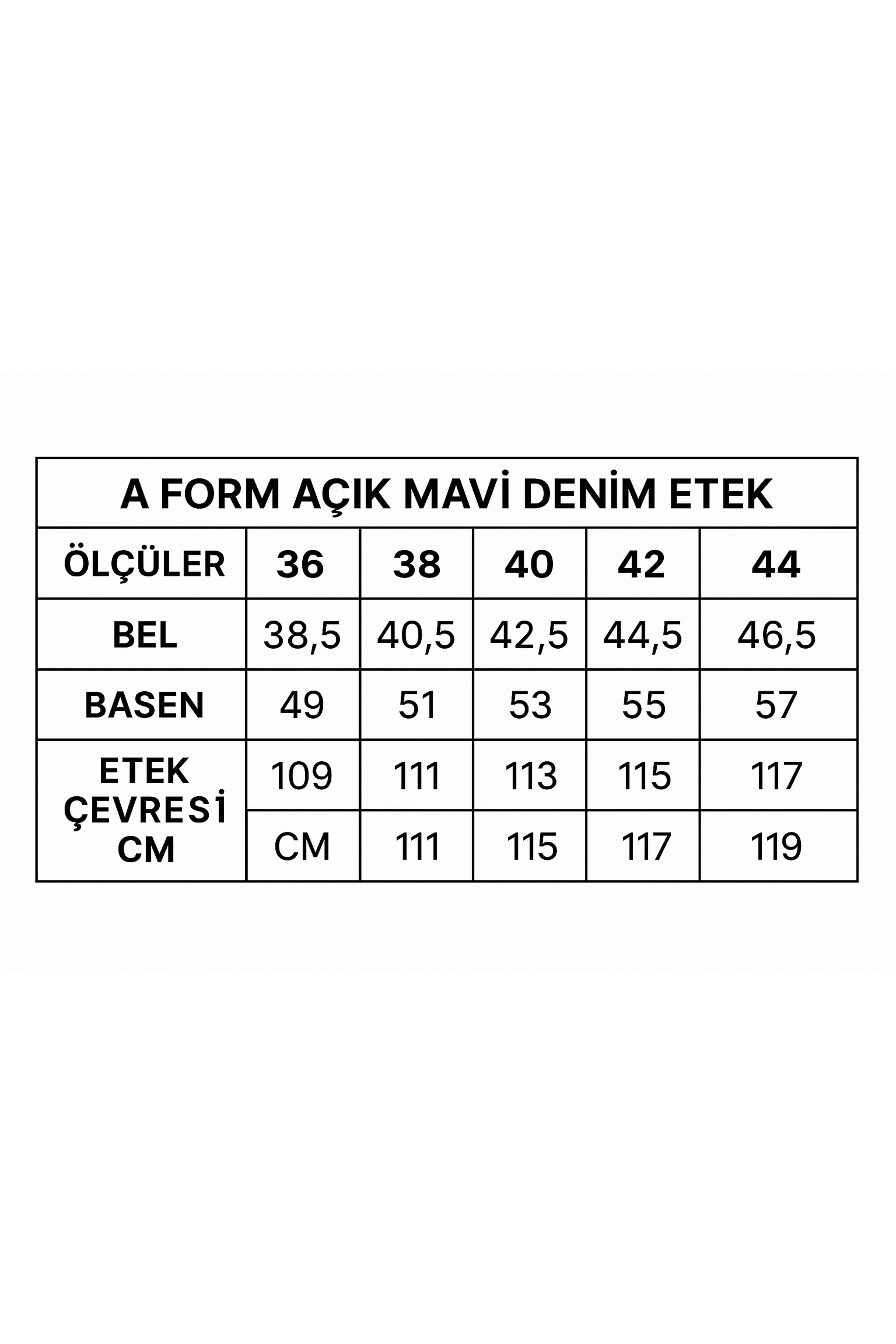 KADIN A FORM MAVİ DENİM ETEK