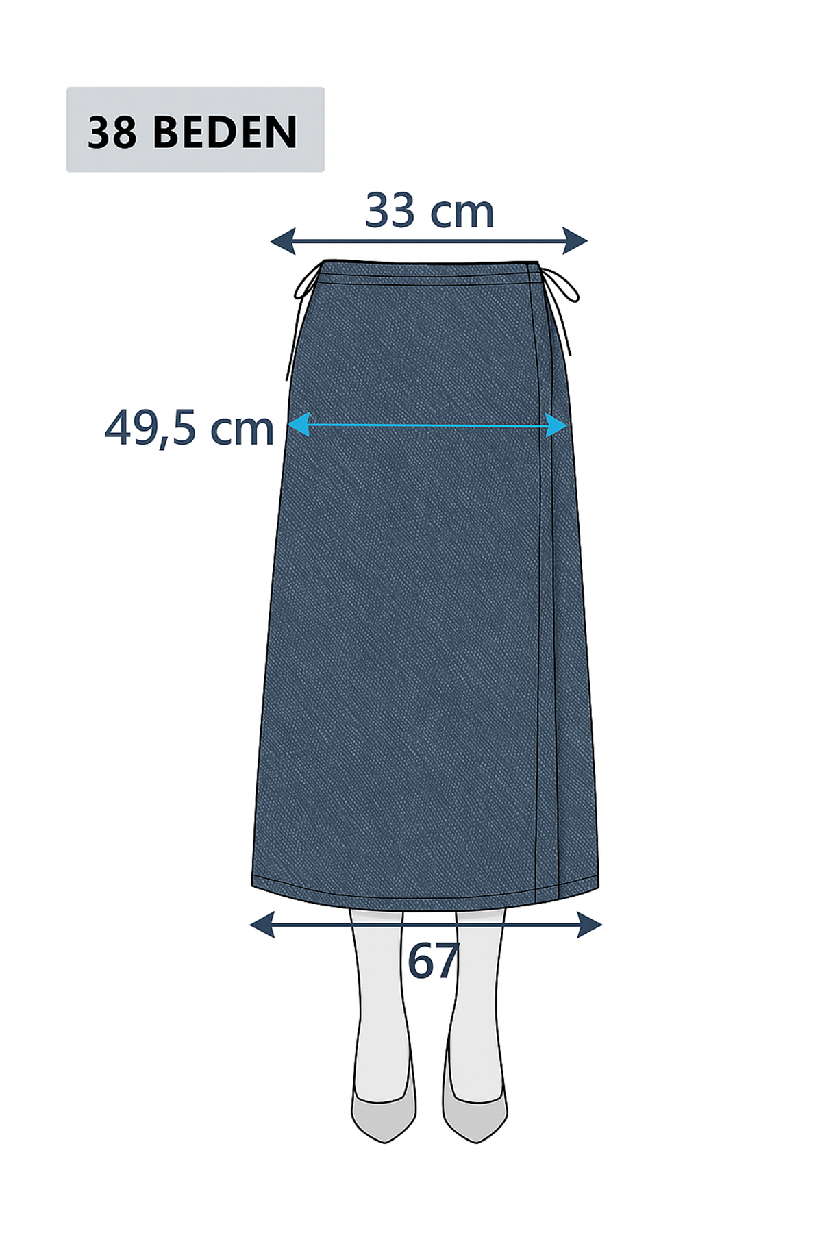 YANDAN BAĞLAMALI DENİM ETEK- HAKİ