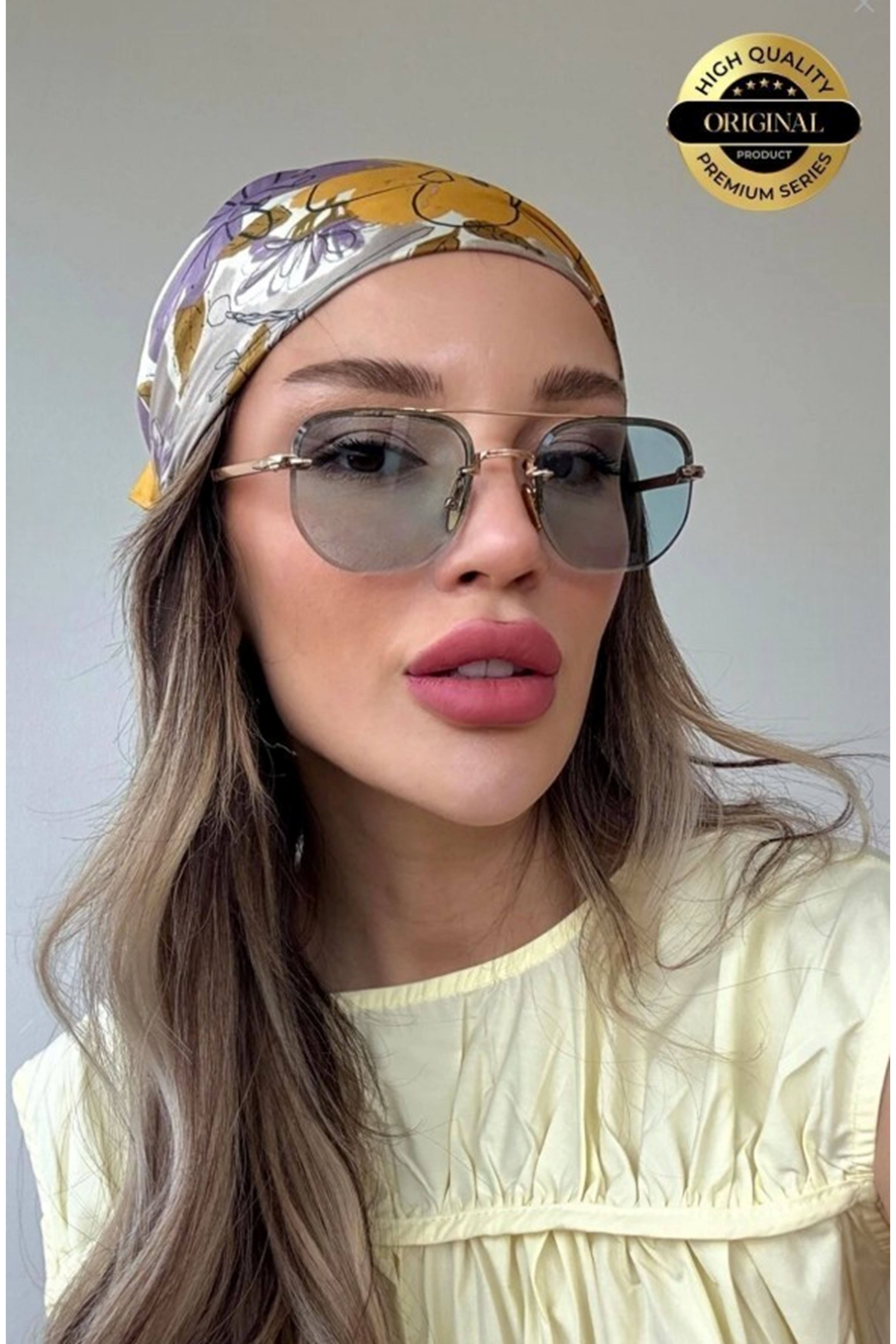 İnce Metal Çerçeve Hafif Klasik Güneş Gözlüğü