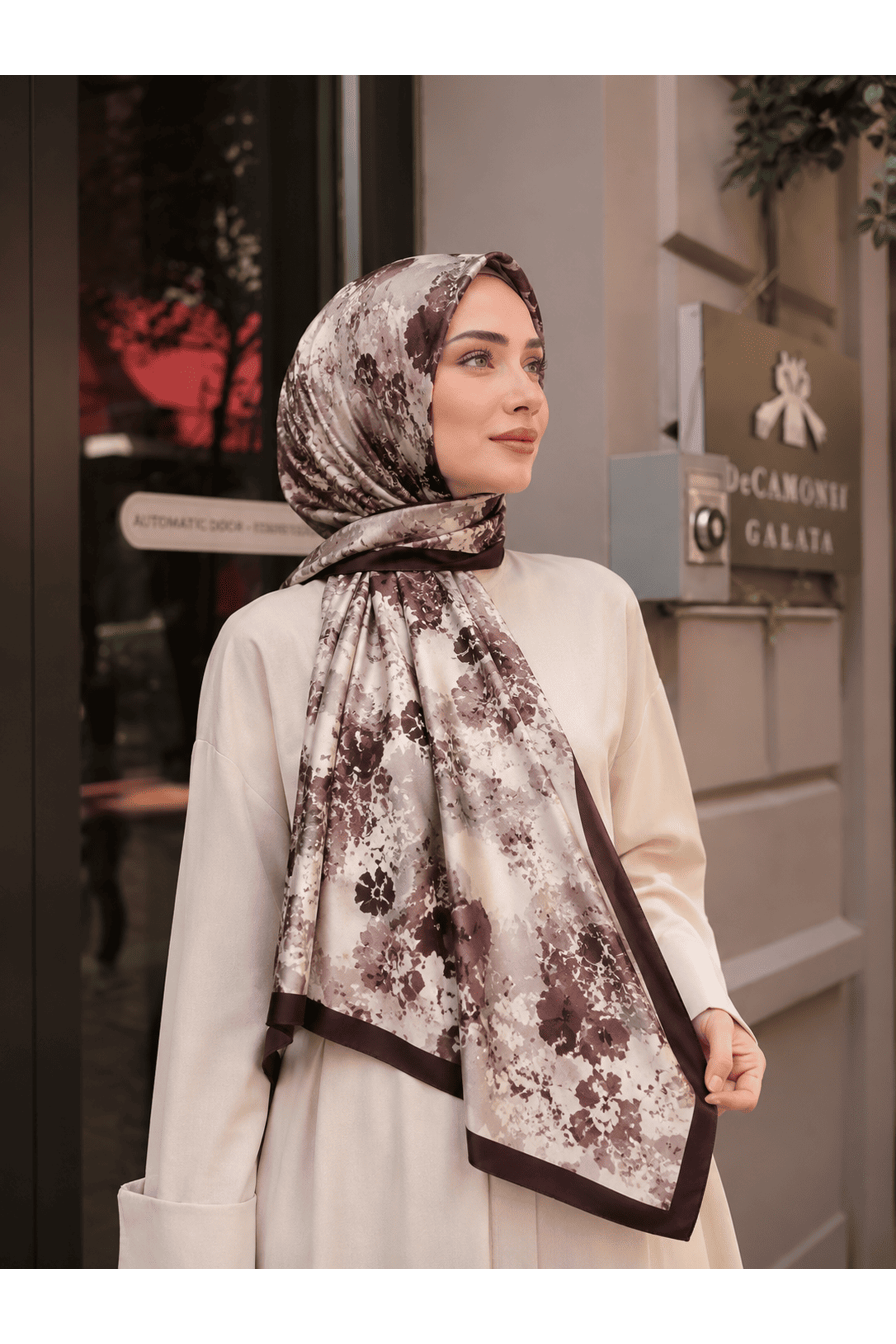 Kahve Ton Geçişli Şal