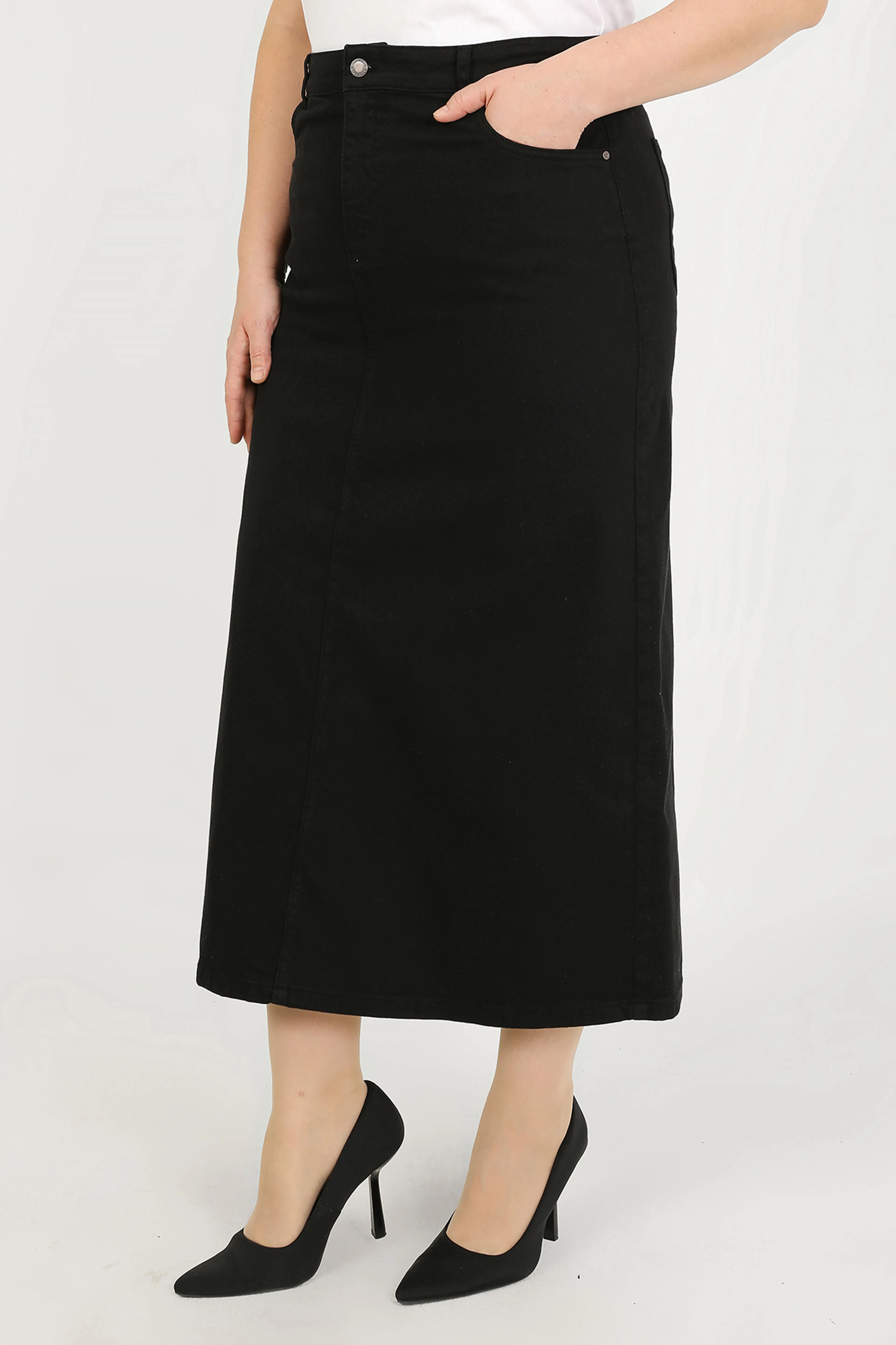 Plus Size Modest Skirt – Navy Blue