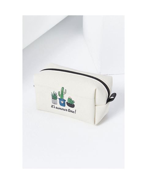 حقيبة مكياج بنقشة الصبار