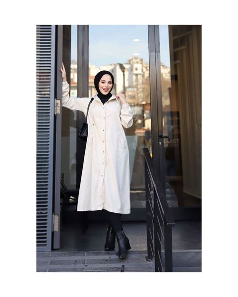 سترة بغطاء للرأس، معطف بيج