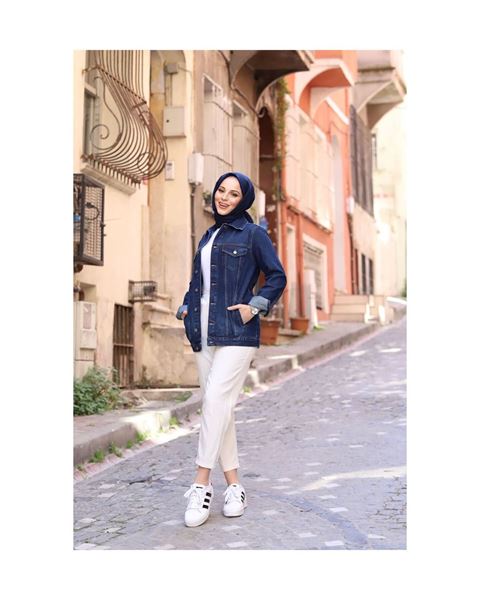 جاكيت جينز - أزرق غامق