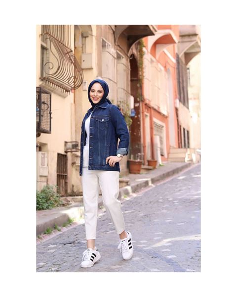 جاكيت جينز - أزرق غامق