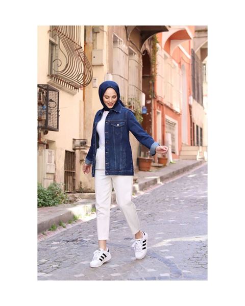 جاكيت جينز - أزرق غامق