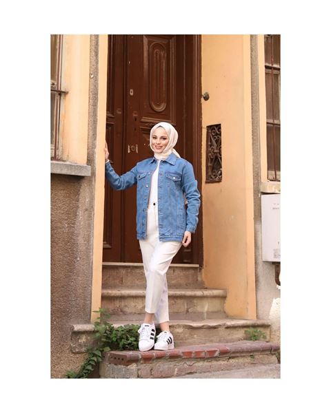 جاكيت جينز - أزرق