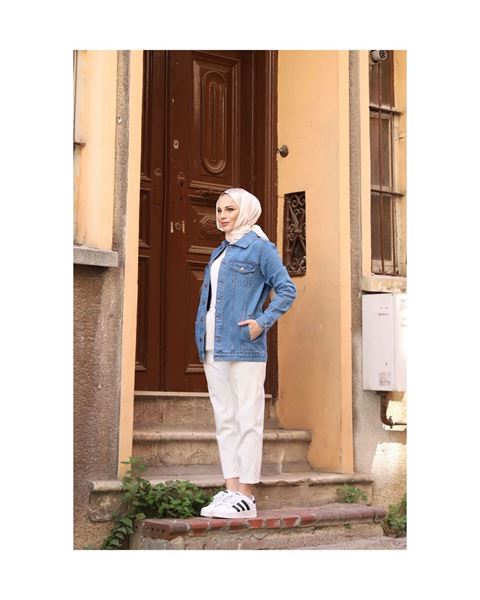 جاكيت جينز - أزرق