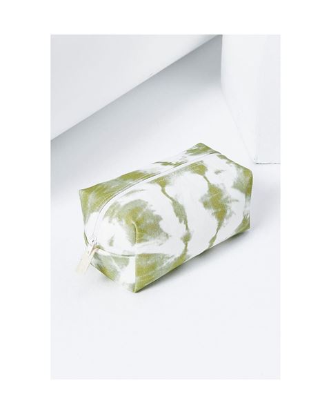 حقيبة مكياج بنقشة خفاش خضراء