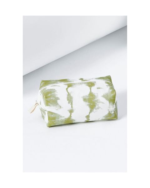 حقيبة مكياج بنقشة خفاش خضراء