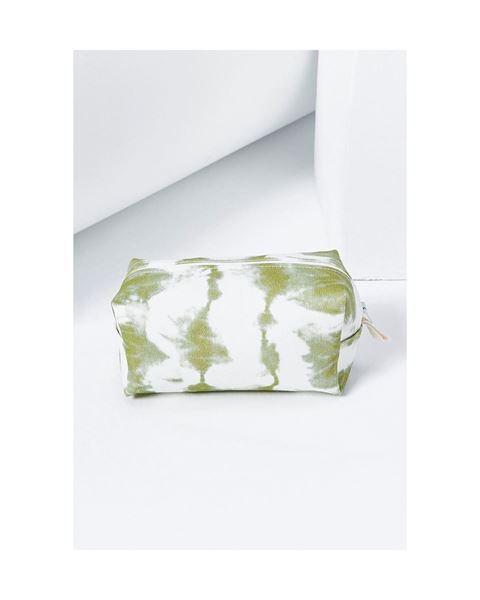 حقيبة مكياج بنقشة خفاش خضراء