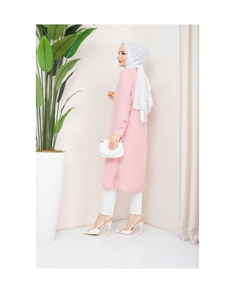 تونيك من حرير المدينة – وردي بودرة